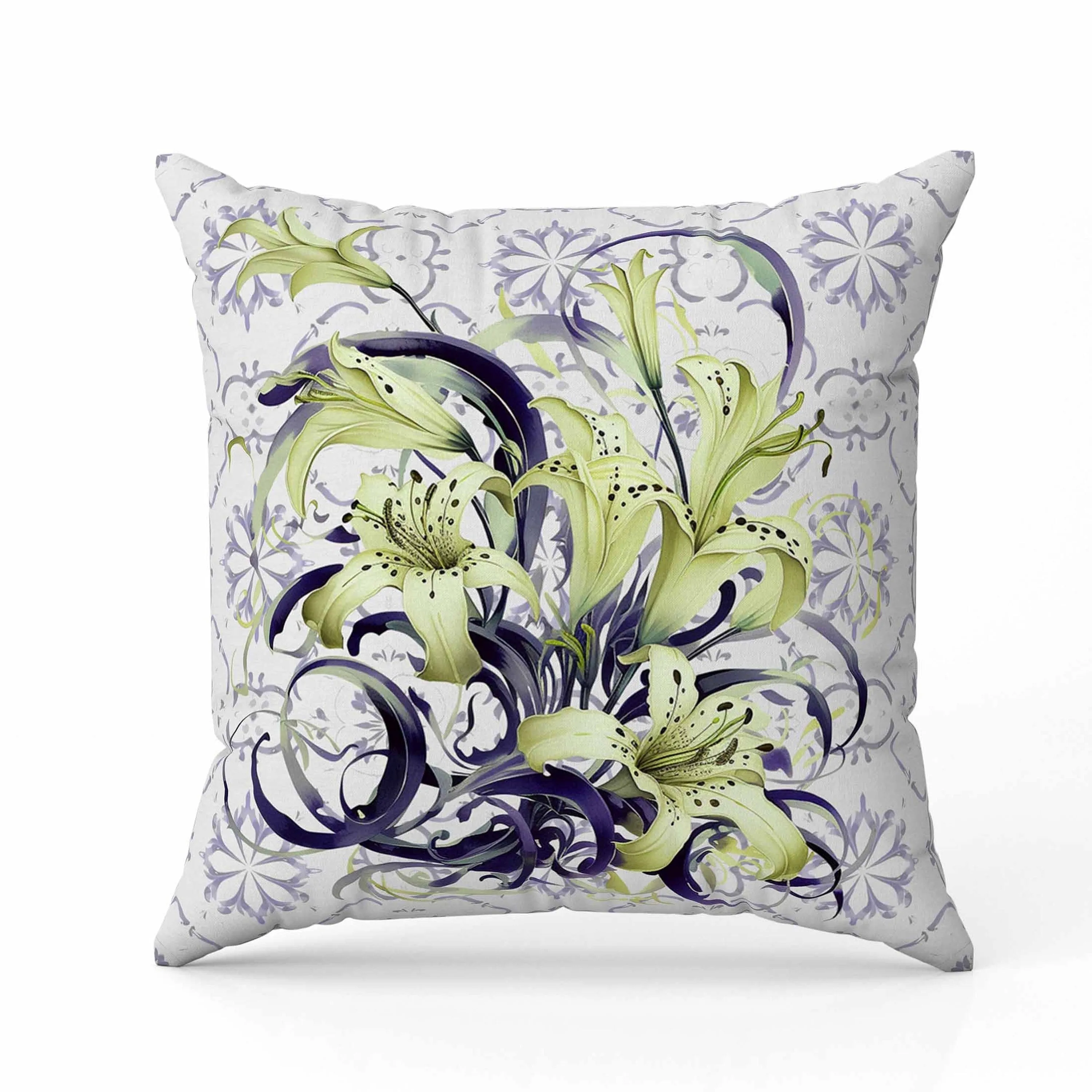 Lily Legends Faux Suede Reversible Throw Pillow Purple and Green