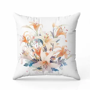 Lily Mist Serenity Faux Suede Reversible Throw Pillow Orange and Green