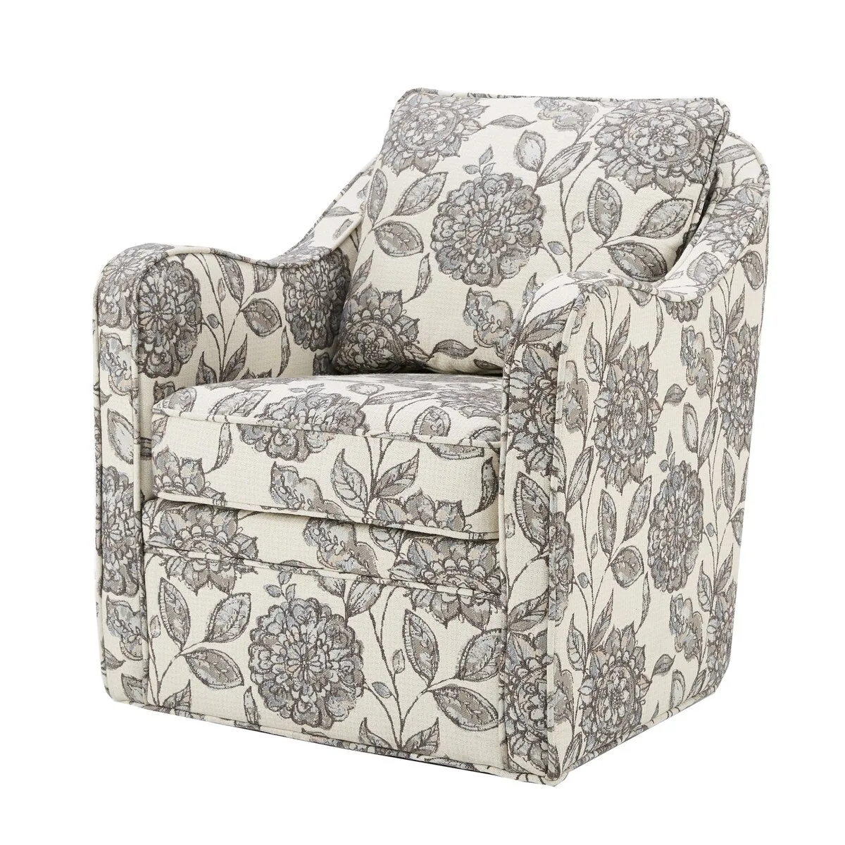 Madison Park Betty Slub-weave Wide-seat 360-degree Swivel Armchair Set of 2