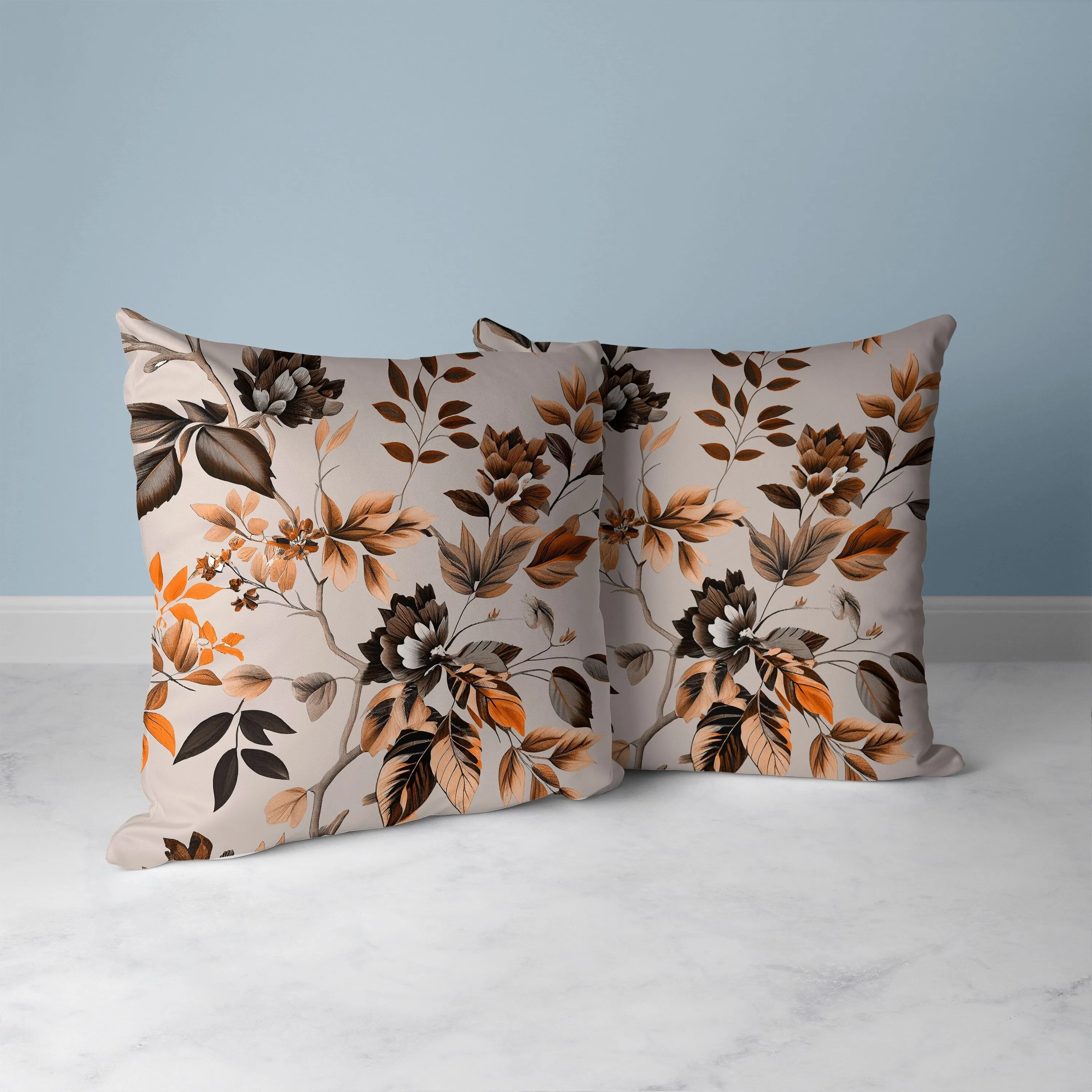 Majestic Gardens Faux Suede Reversible Throw Pillow Pink and Brown