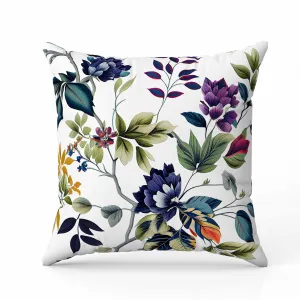 Majestic Gardens Faux Suede Reversible Throw Pillow White and Green