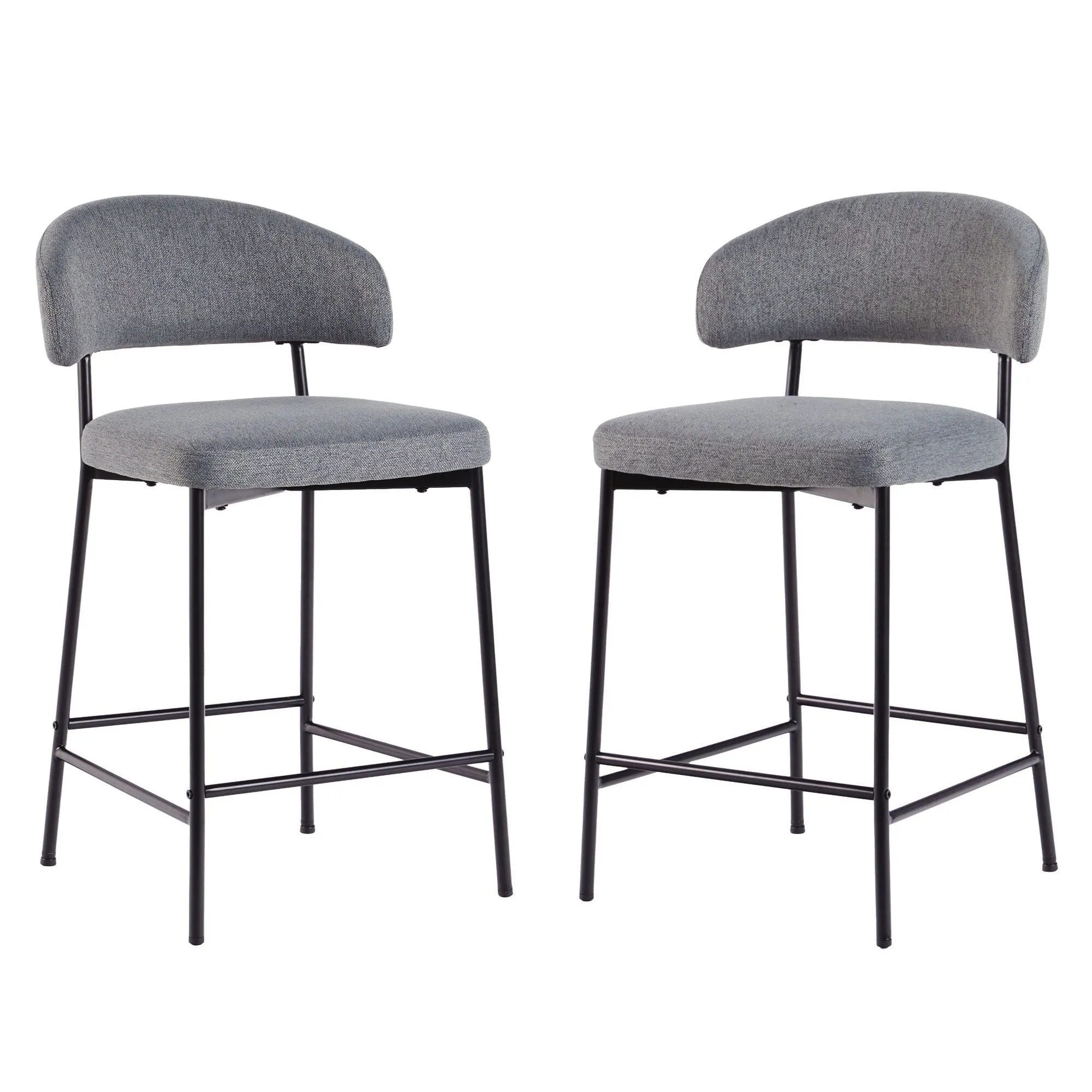 Middlebrook Designs Curved Back Counter Stool (Set of 2)