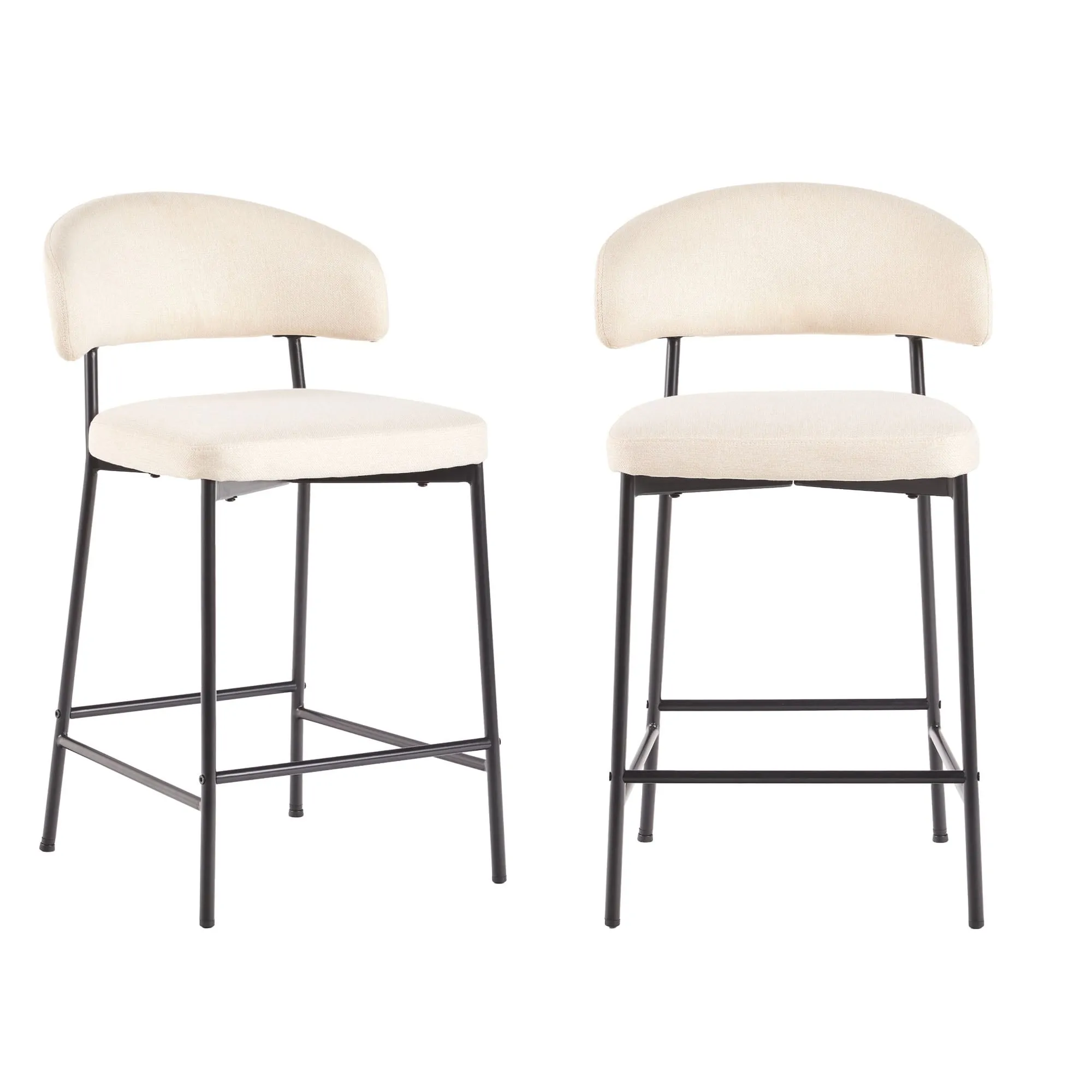 Middlebrook Designs Curved Back Counter Stool (Set of 2)
