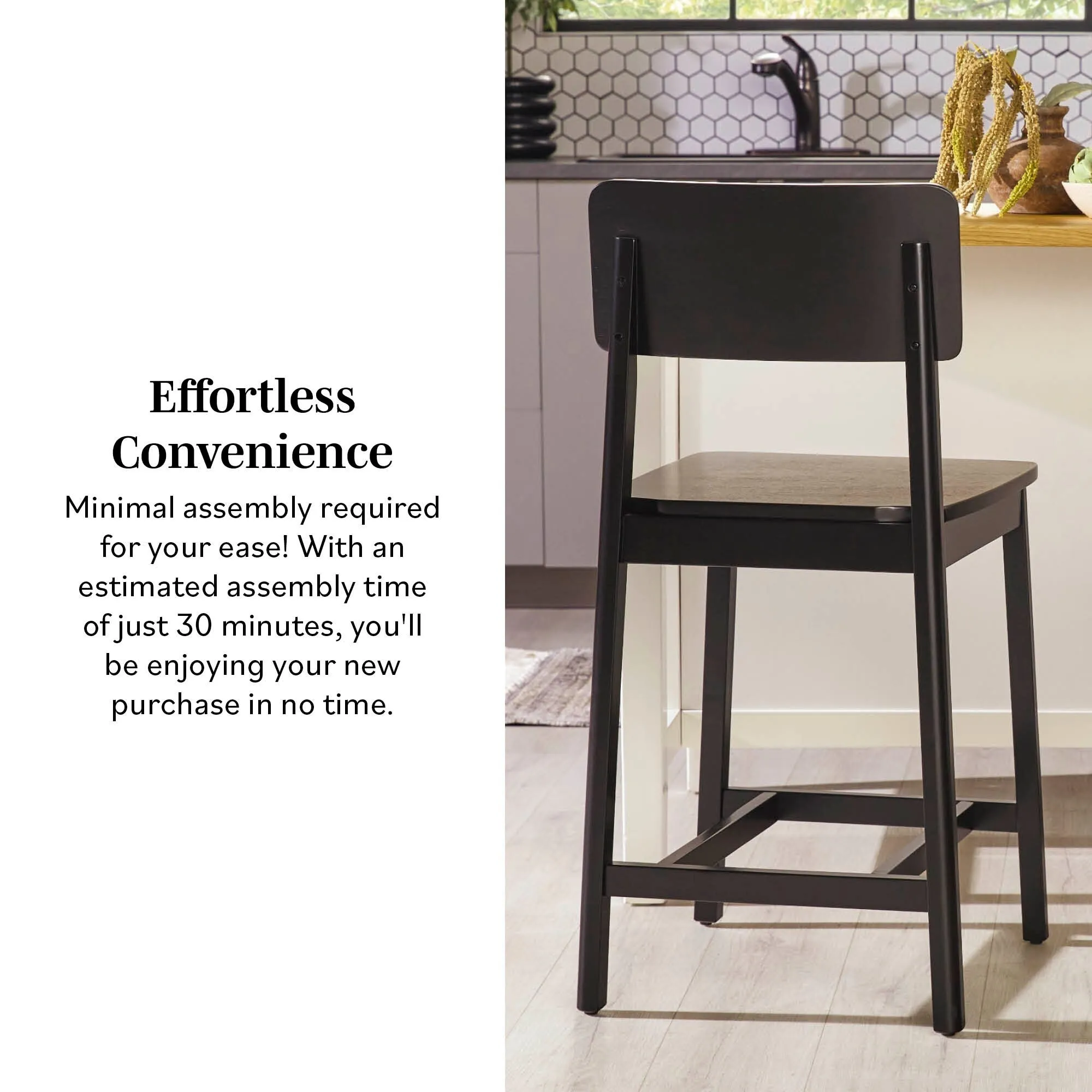 Middlebrook Designs Solid Wood Counter Stool (Set of 2)