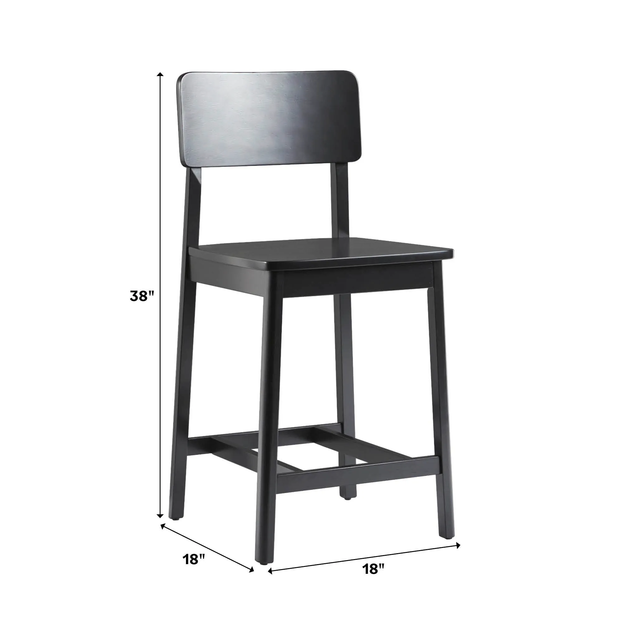 Middlebrook Designs Solid Wood Counter Stool (Set of 2)