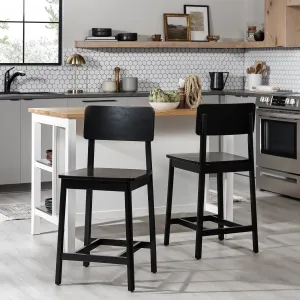 Middlebrook Designs Solid Wood Counter Stool (Set of 2)