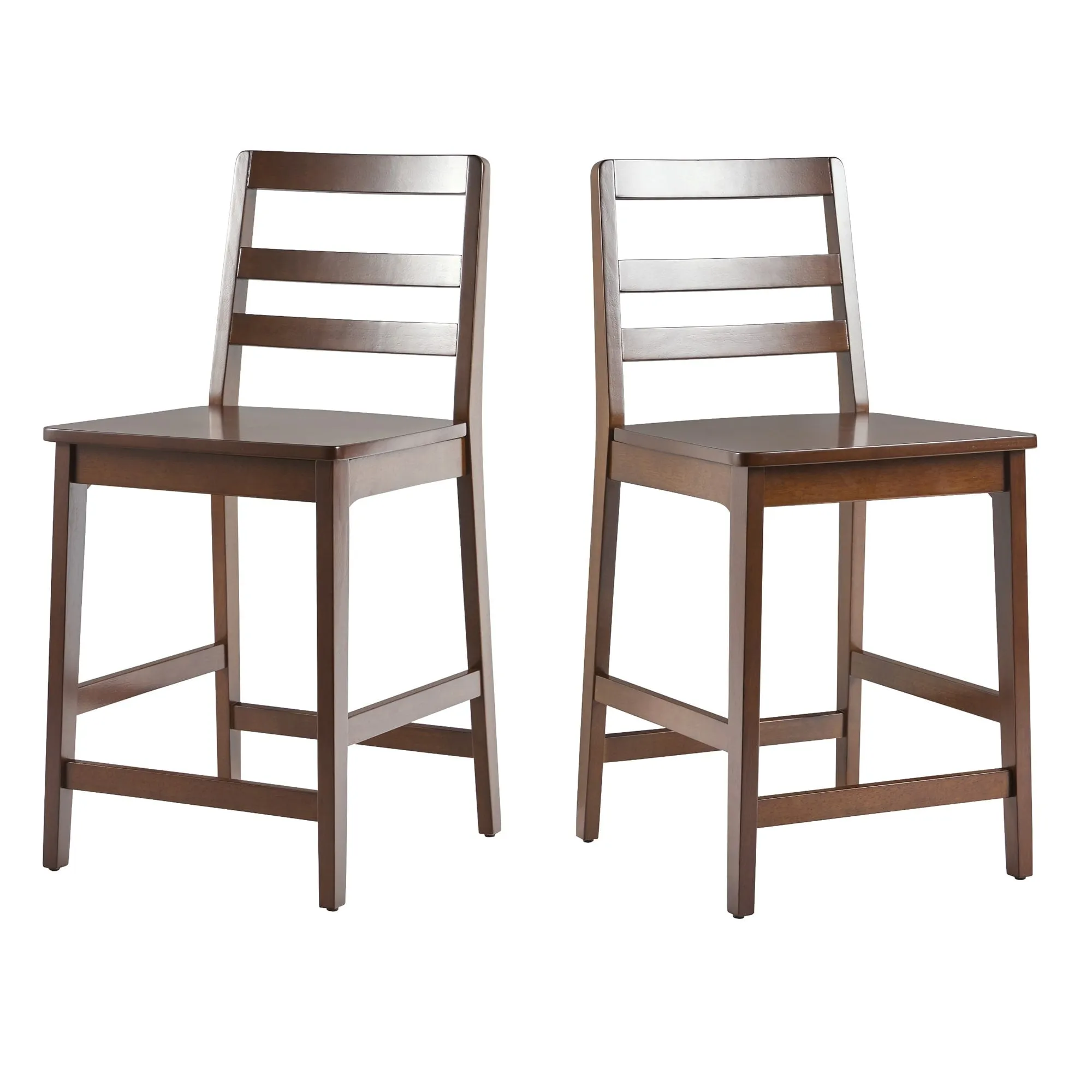 Middlebrook Designs Solid Wood Ladder Back Counter Stool (Set of 2)