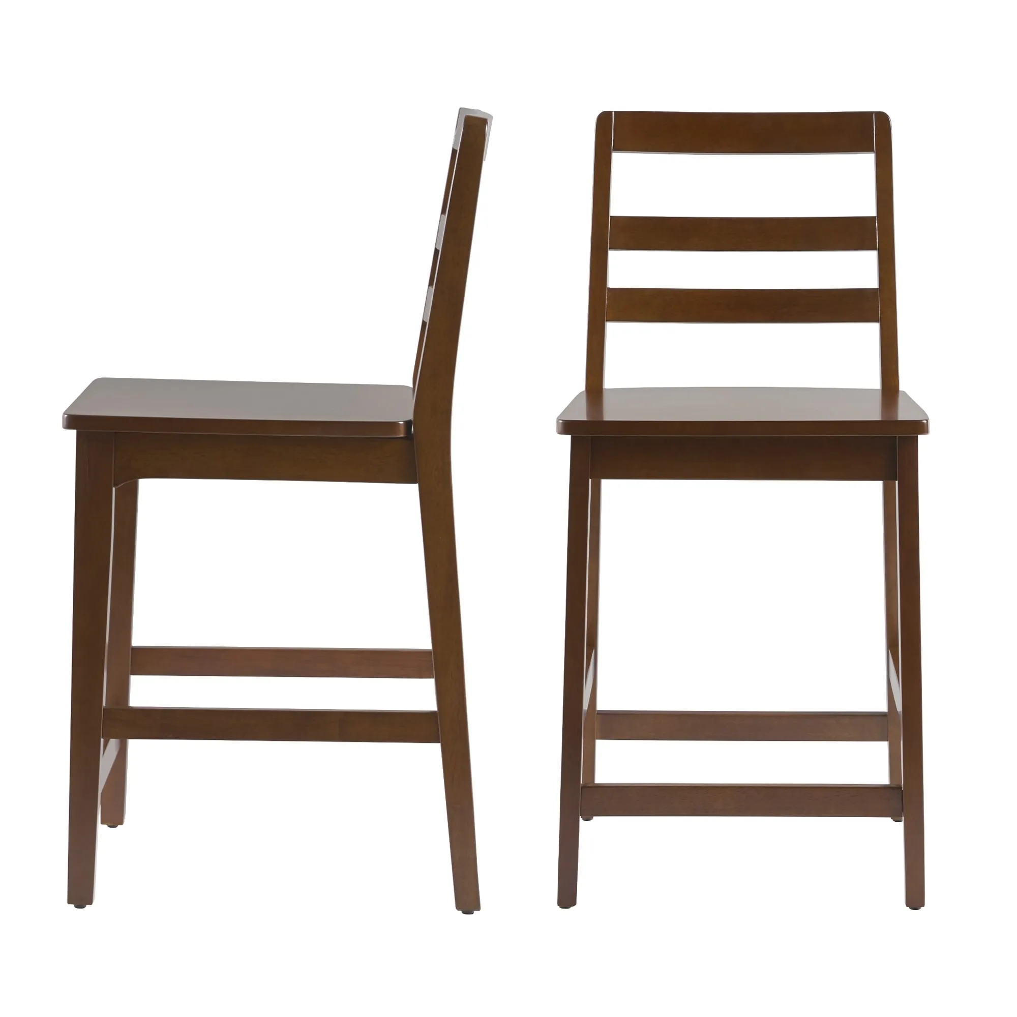 Middlebrook Designs Solid Wood Ladder Back Counter Stool (Set of 2)
