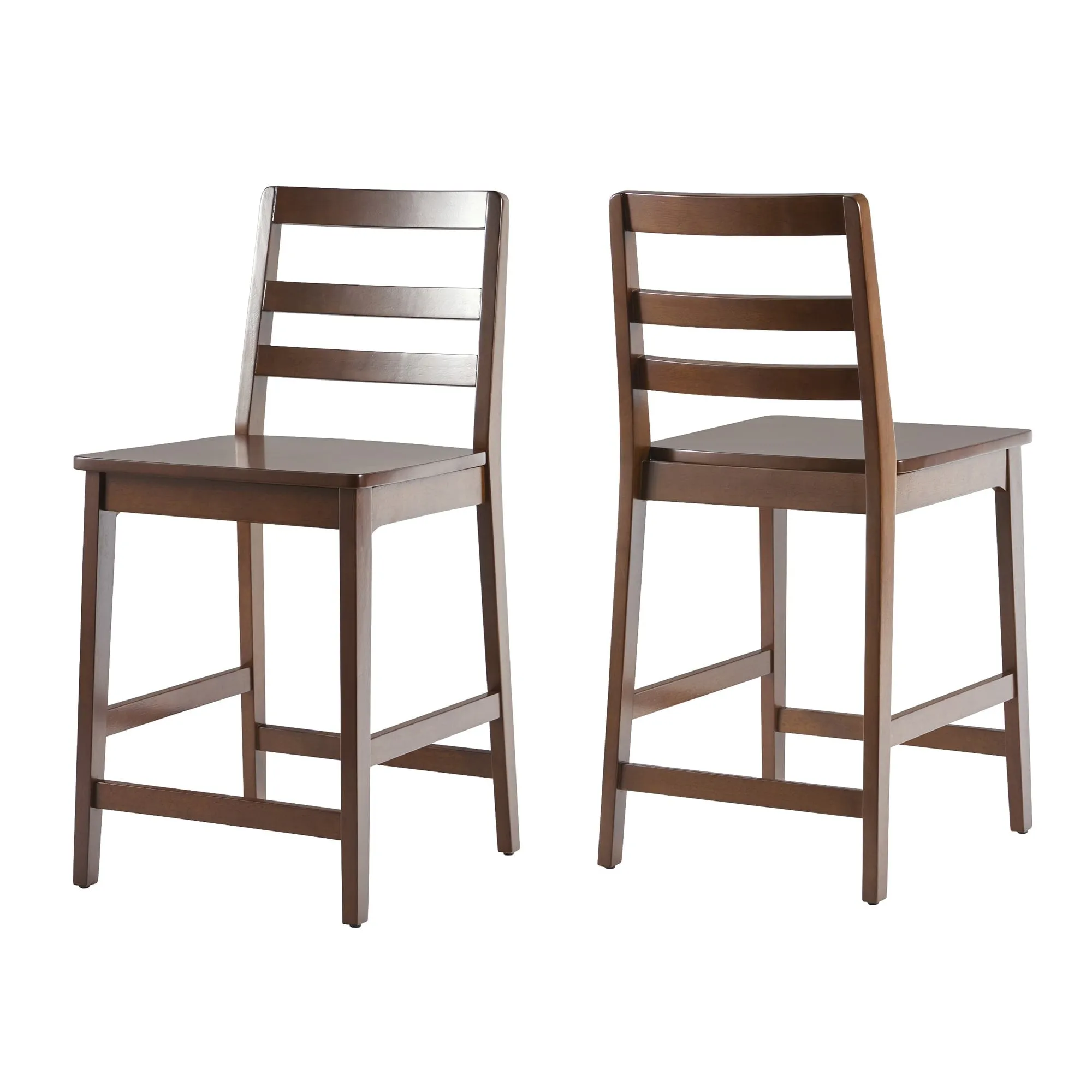 Middlebrook Designs Solid Wood Ladder Back Counter Stool (Set of 2)