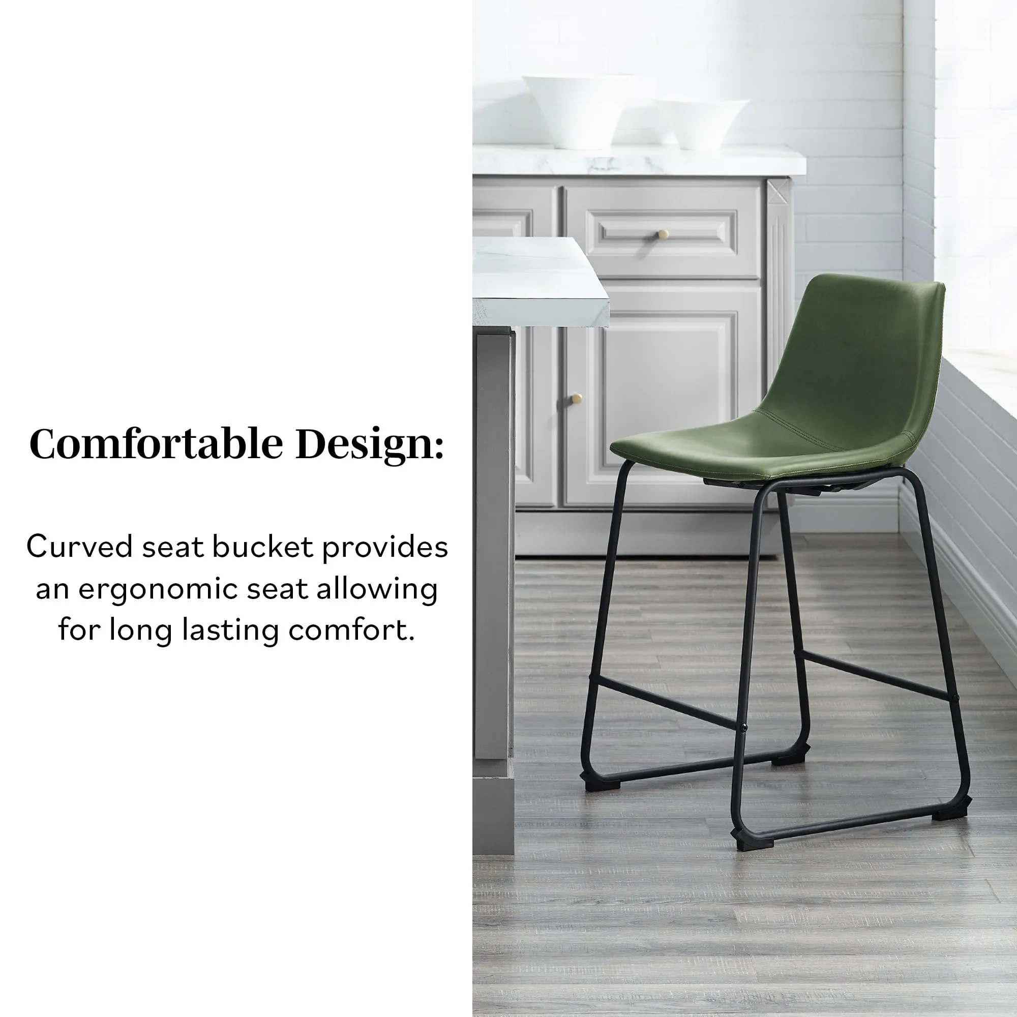 Middlebrook Prusiner 26-inch Faux Leather Counter Stool (Set of 2)