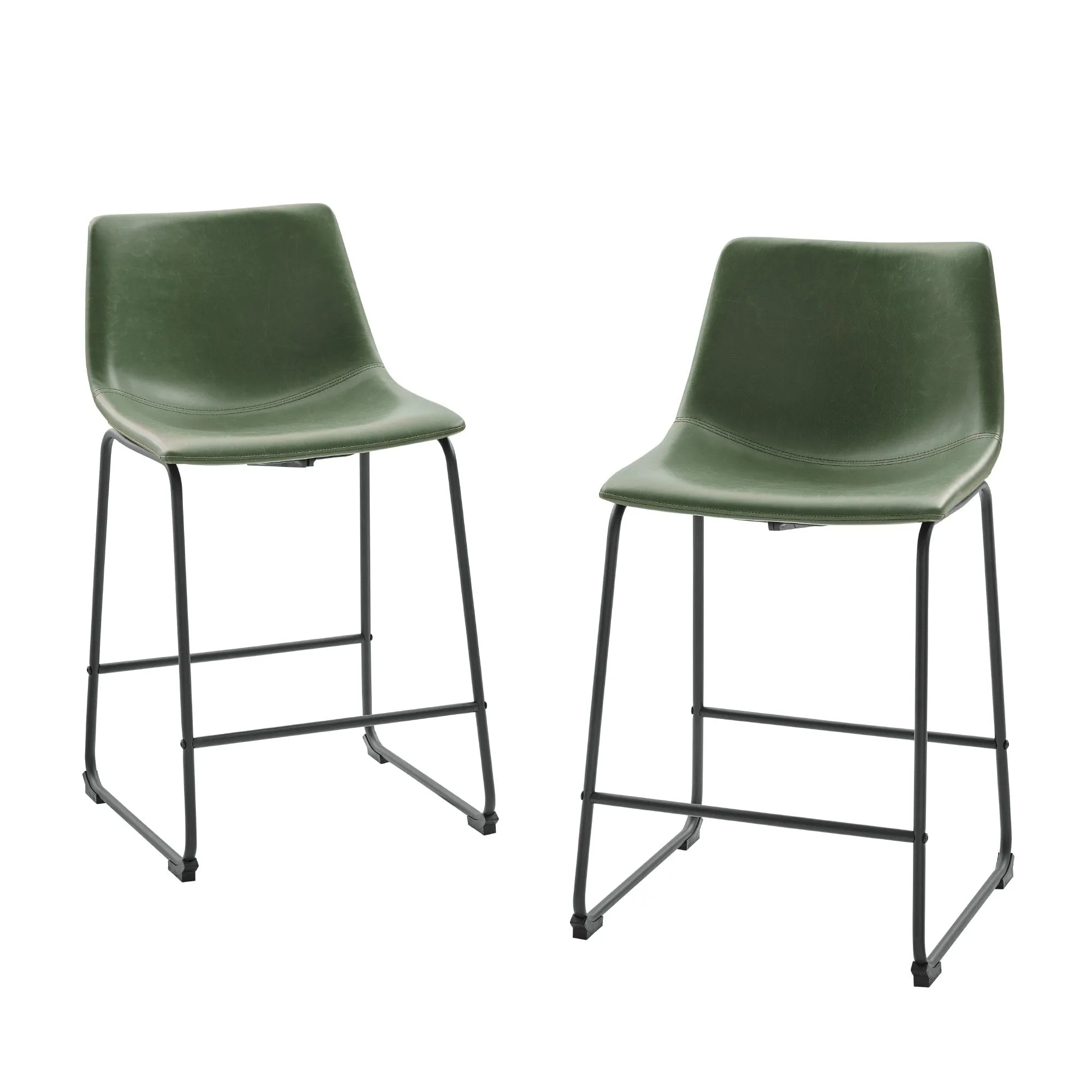 Middlebrook Prusiner 26-inch Faux Leather Counter Stool (Set of 2)