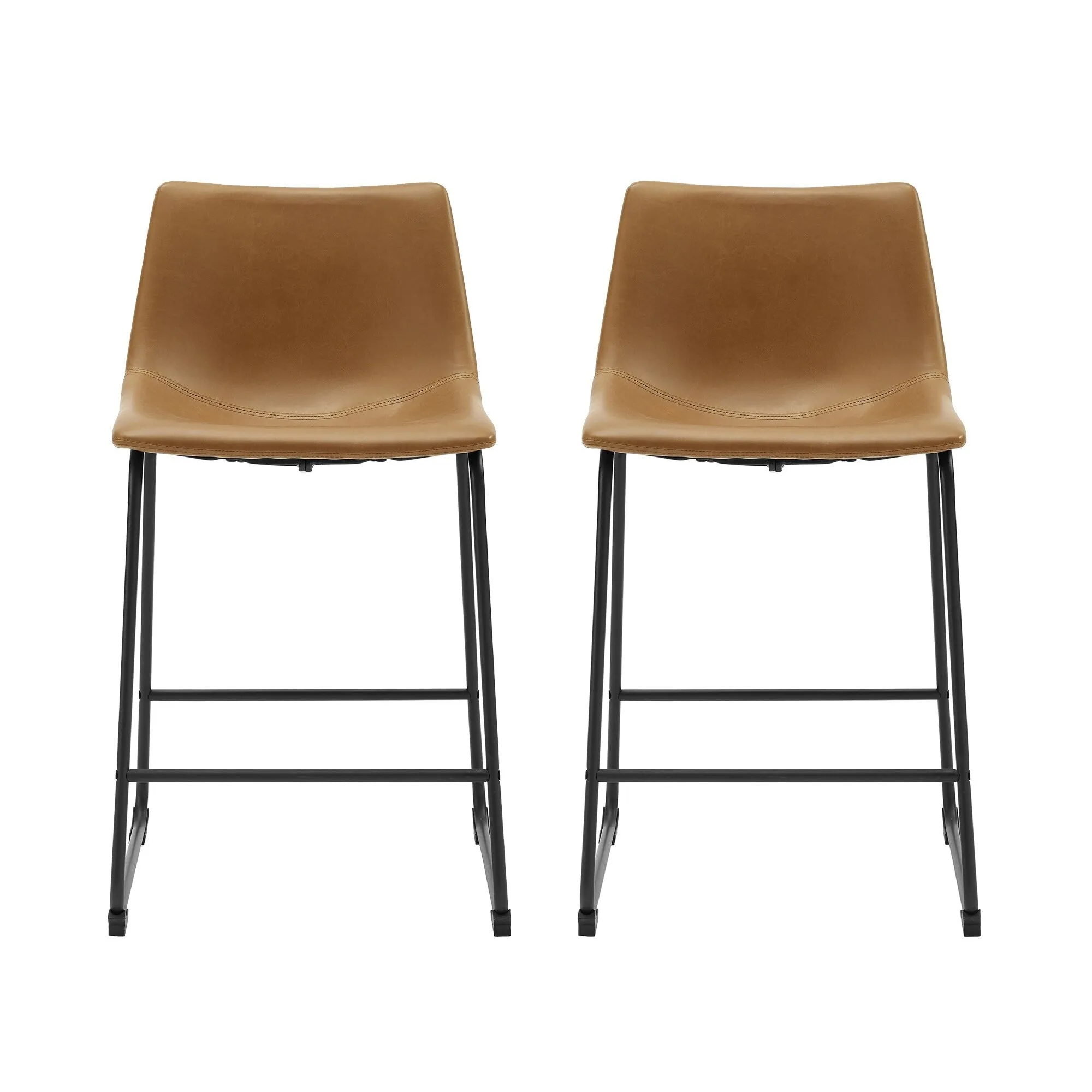 Middlebrook Prusiner 26-inch Faux Leather Counter Stool (Set of 2)