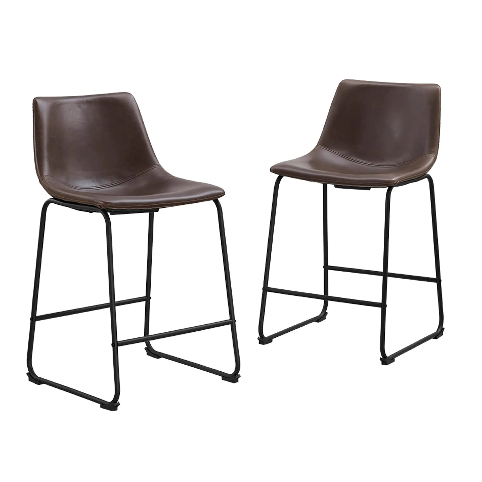 Middlebrook Prusiner 26-inch Faux Leather Counter Stool (Set of 2)