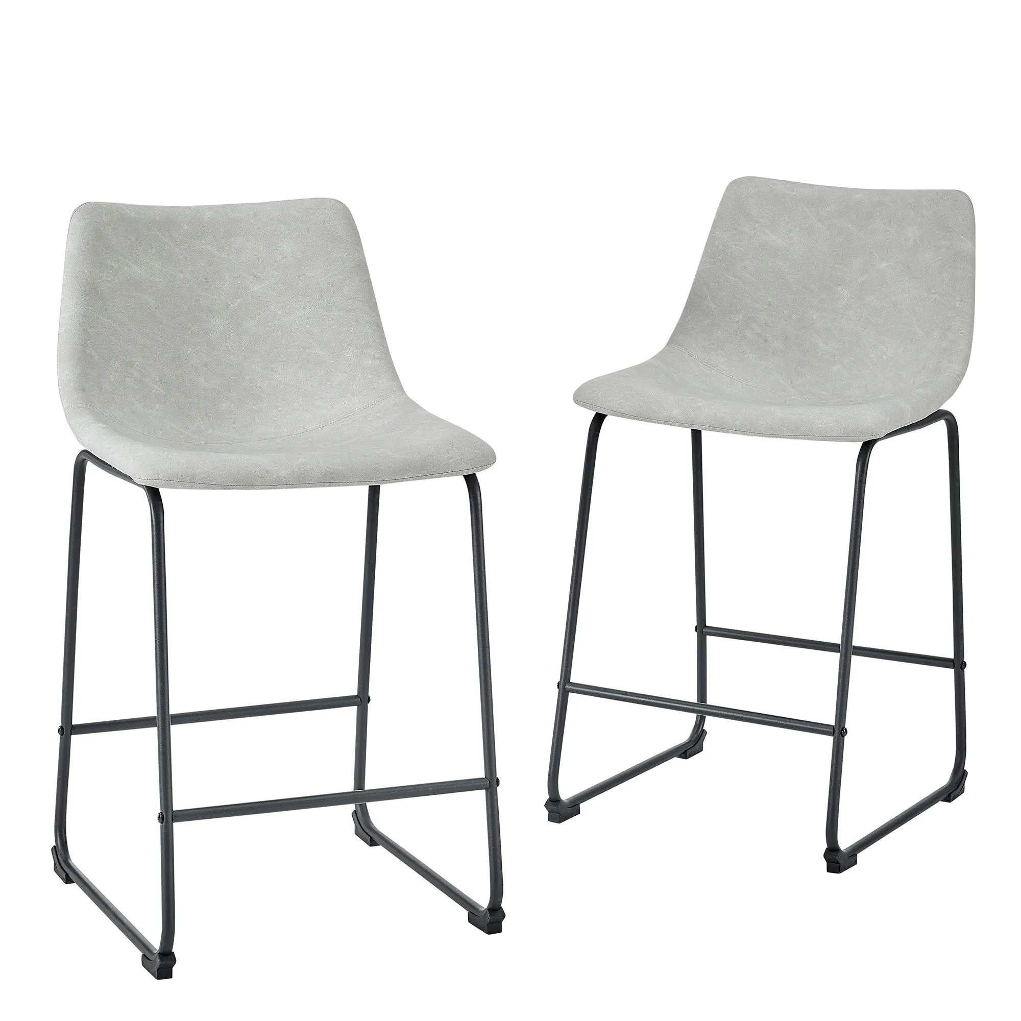 Middlebrook Prusiner 26-inch Faux Leather Counter Stool (Set of 2)