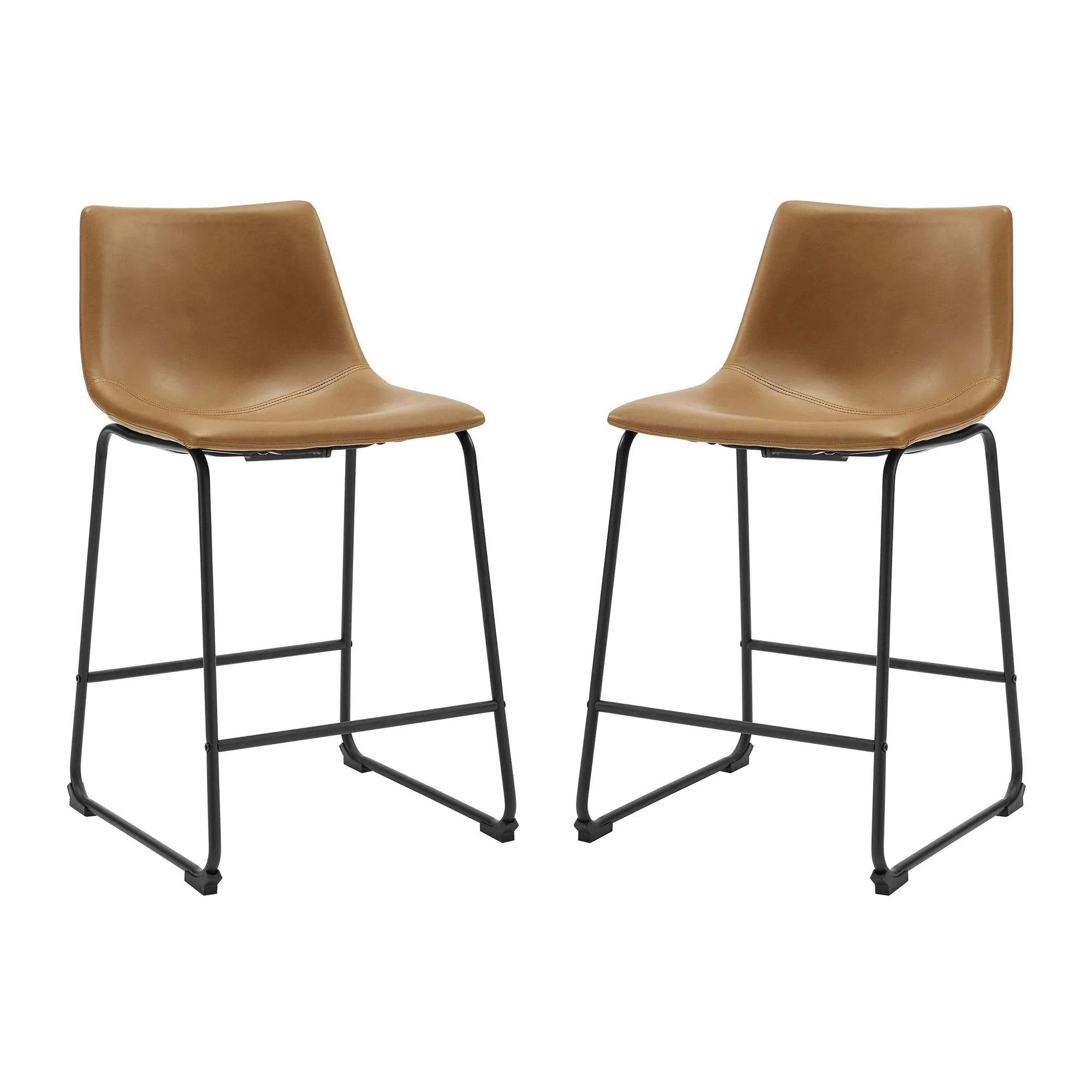 Middlebrook Prusiner 26-inch Faux Leather Counter Stool (Set of 2)