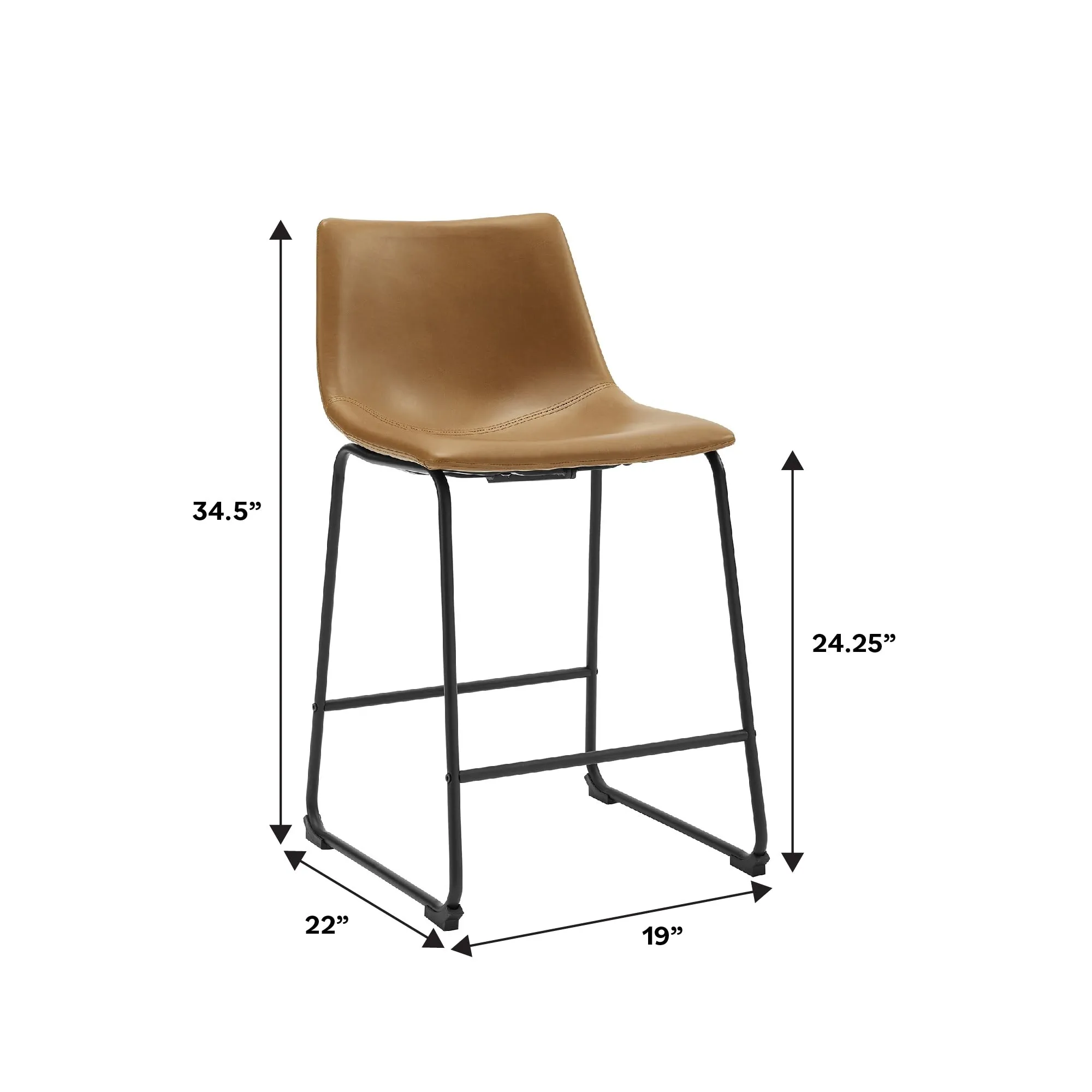 Middlebrook Prusiner 26-inch Faux Leather Counter Stool (Set of 2)