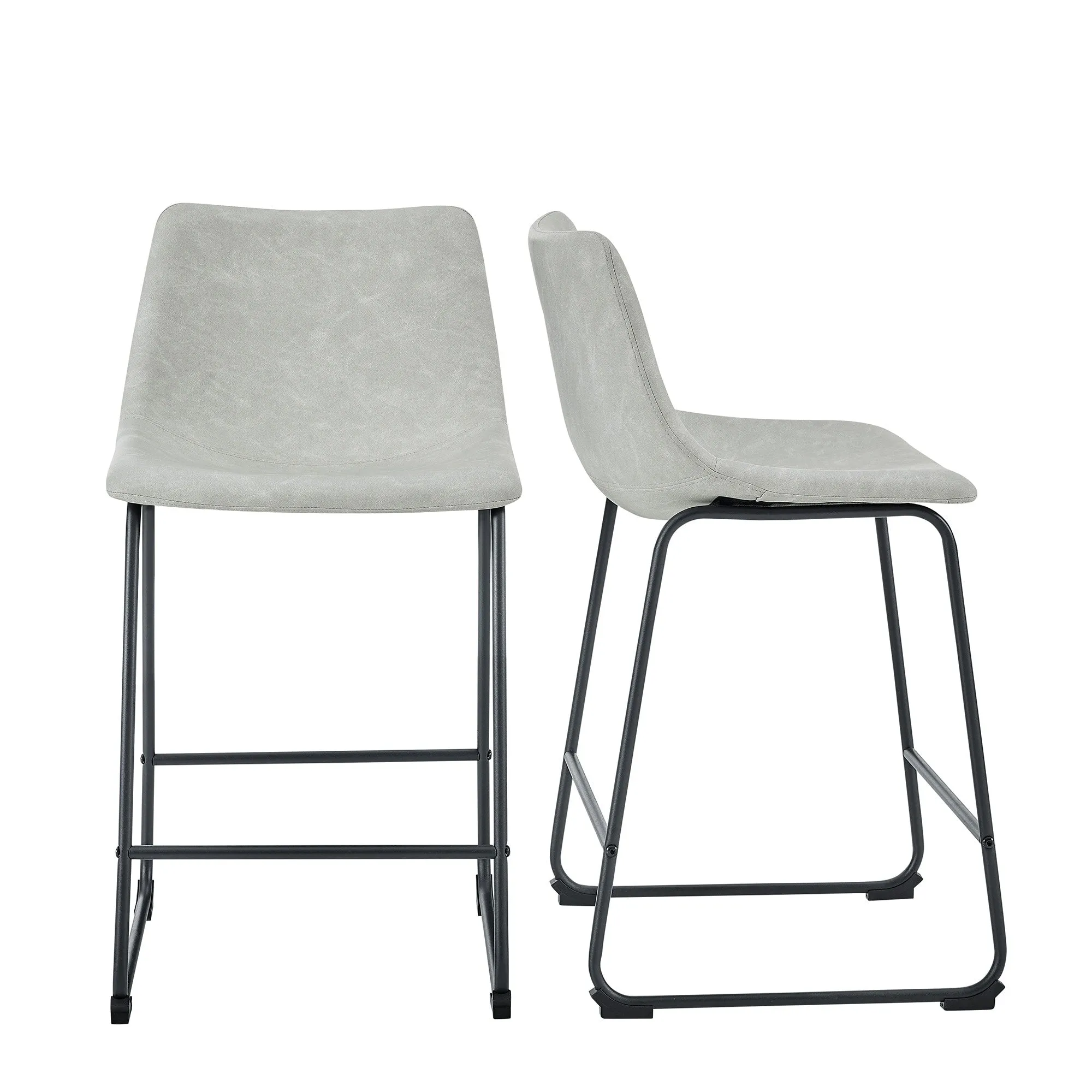 Middlebrook Prusiner 26-inch Faux Leather Counter Stool (Set of 2)