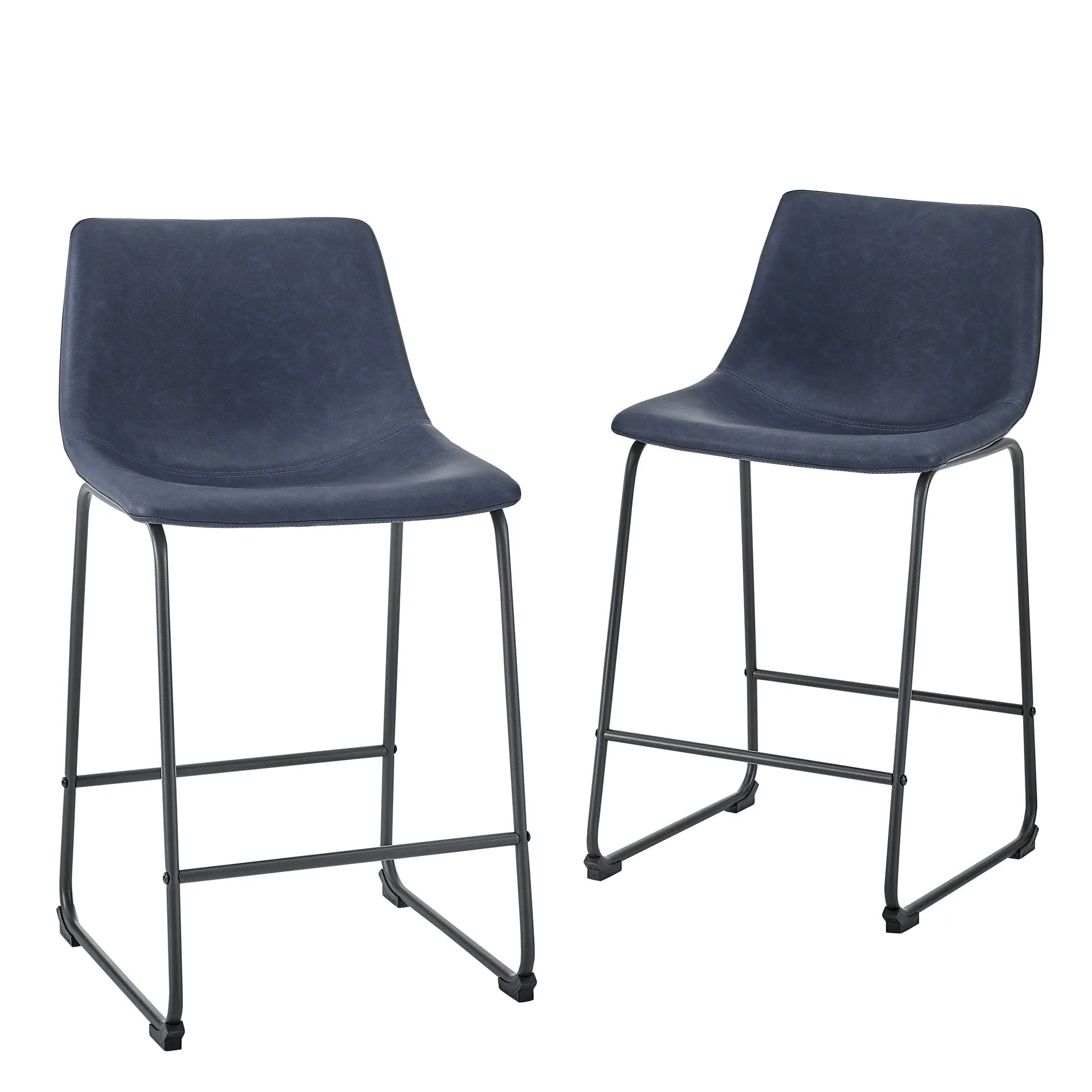 Middlebrook Prusiner 26-inch Faux Leather Counter Stool (Set of 2)