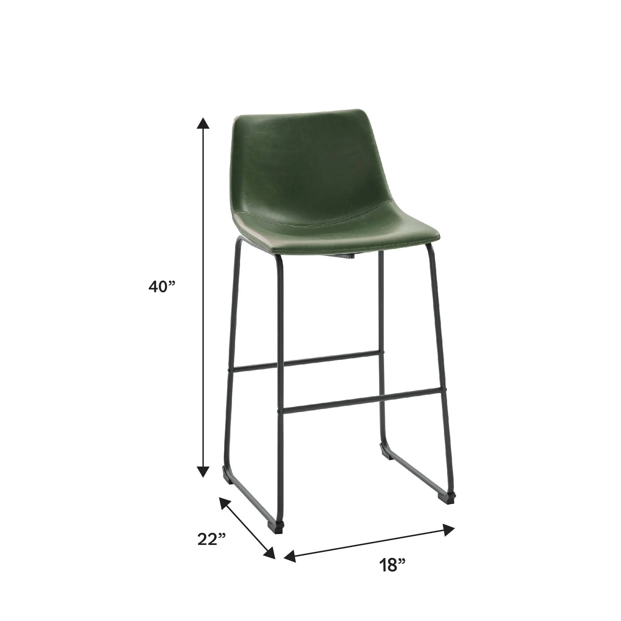 Middlebrook Prusiner 30-inch Faux Leather Bar Stool (Set of 2)