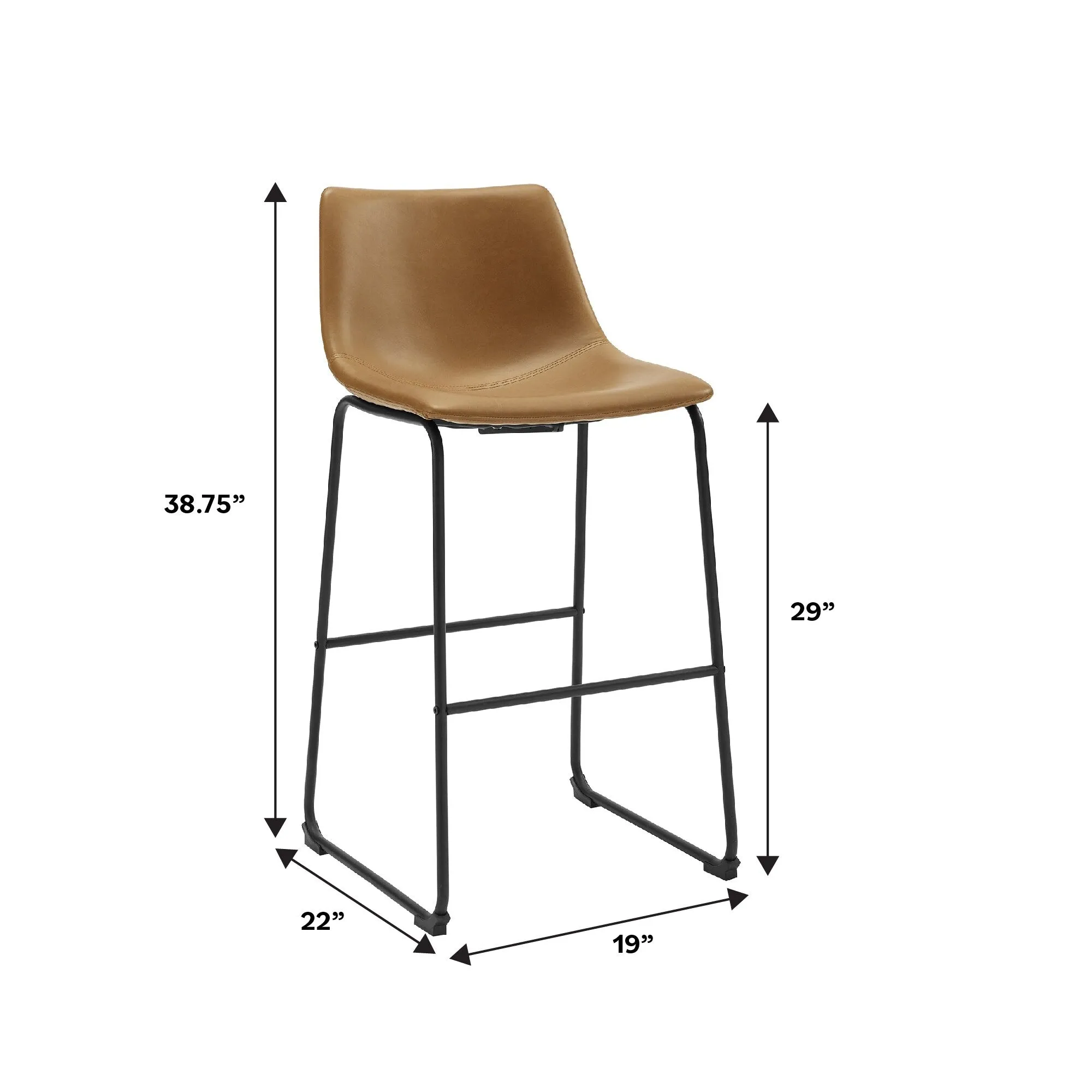 Middlebrook Prusiner 30-inch Faux Leather Bar Stool (Set of 2)