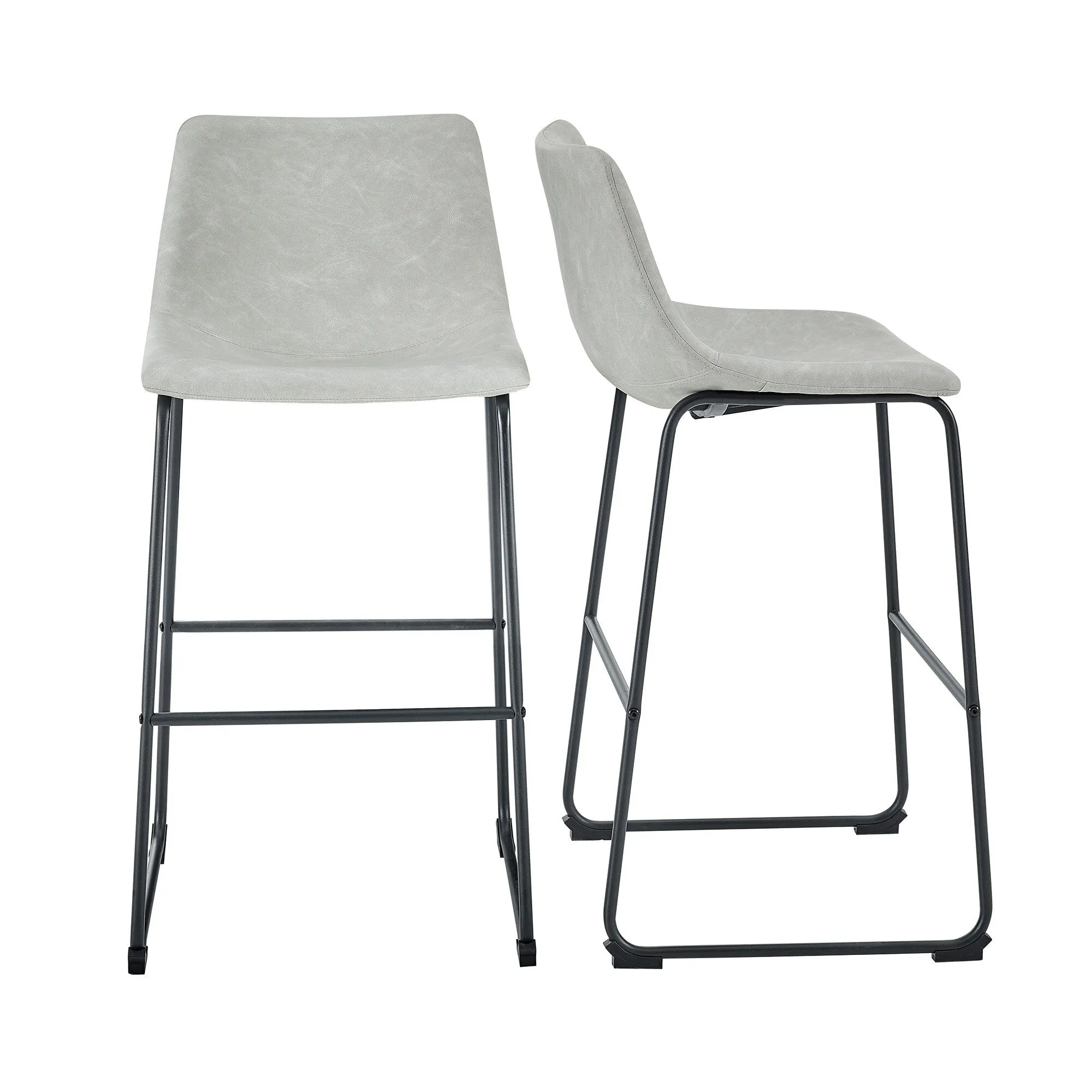 Middlebrook Prusiner 30-inch Faux Leather Bar Stool (Set of 2)