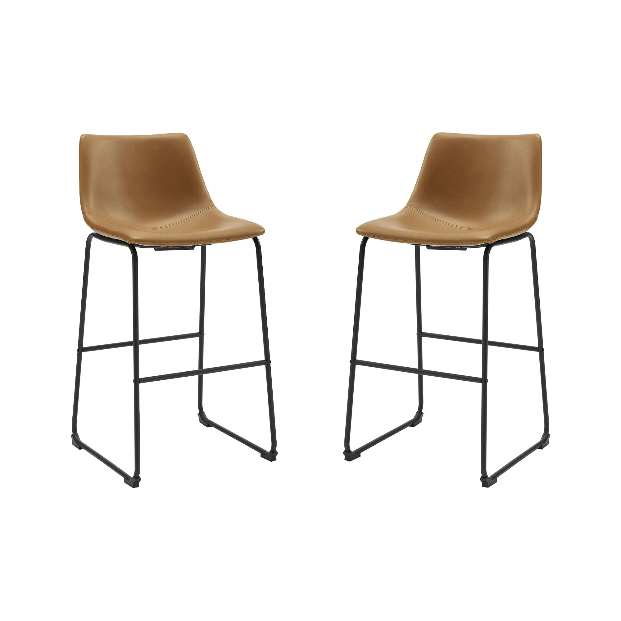 Middlebrook Prusiner 30-inch Faux Leather Bar Stool (Set of 2)
