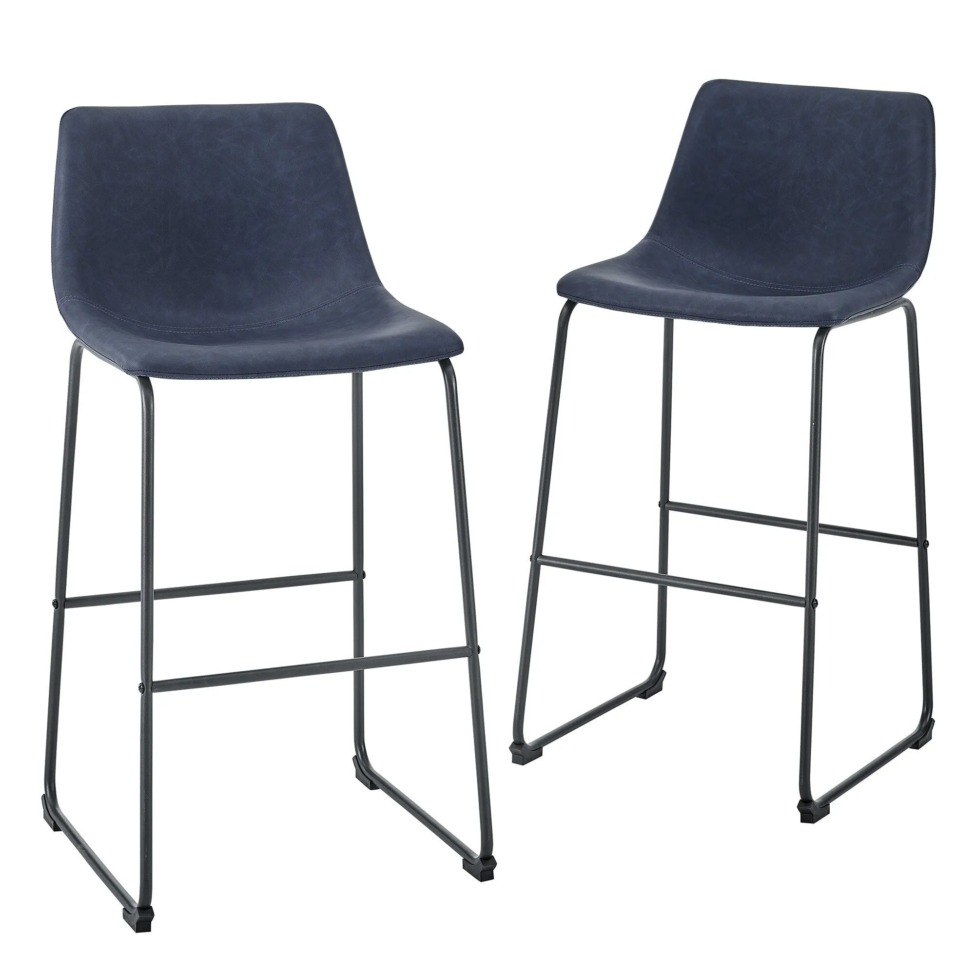 Middlebrook Prusiner 30-inch Faux Leather Bar Stool (Set of 2)