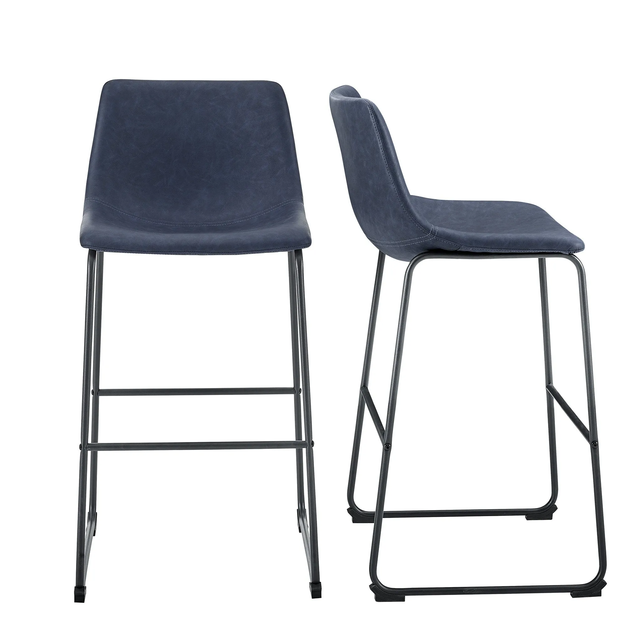 Middlebrook Prusiner 30-inch Faux Leather Bar Stool (Set of 2)