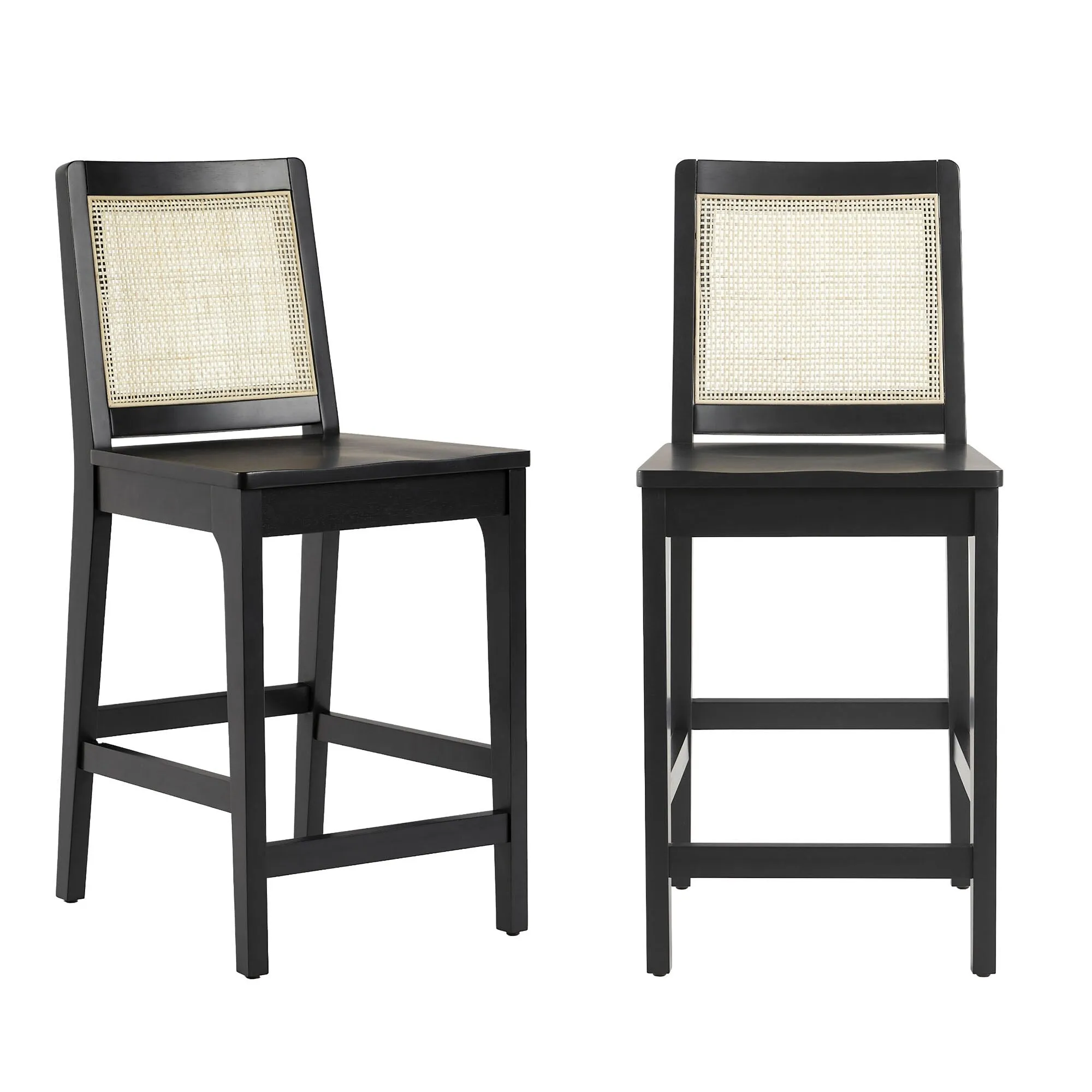 Middlebrook Transitional Counter Stool with Rattan Inset (Set of 2)