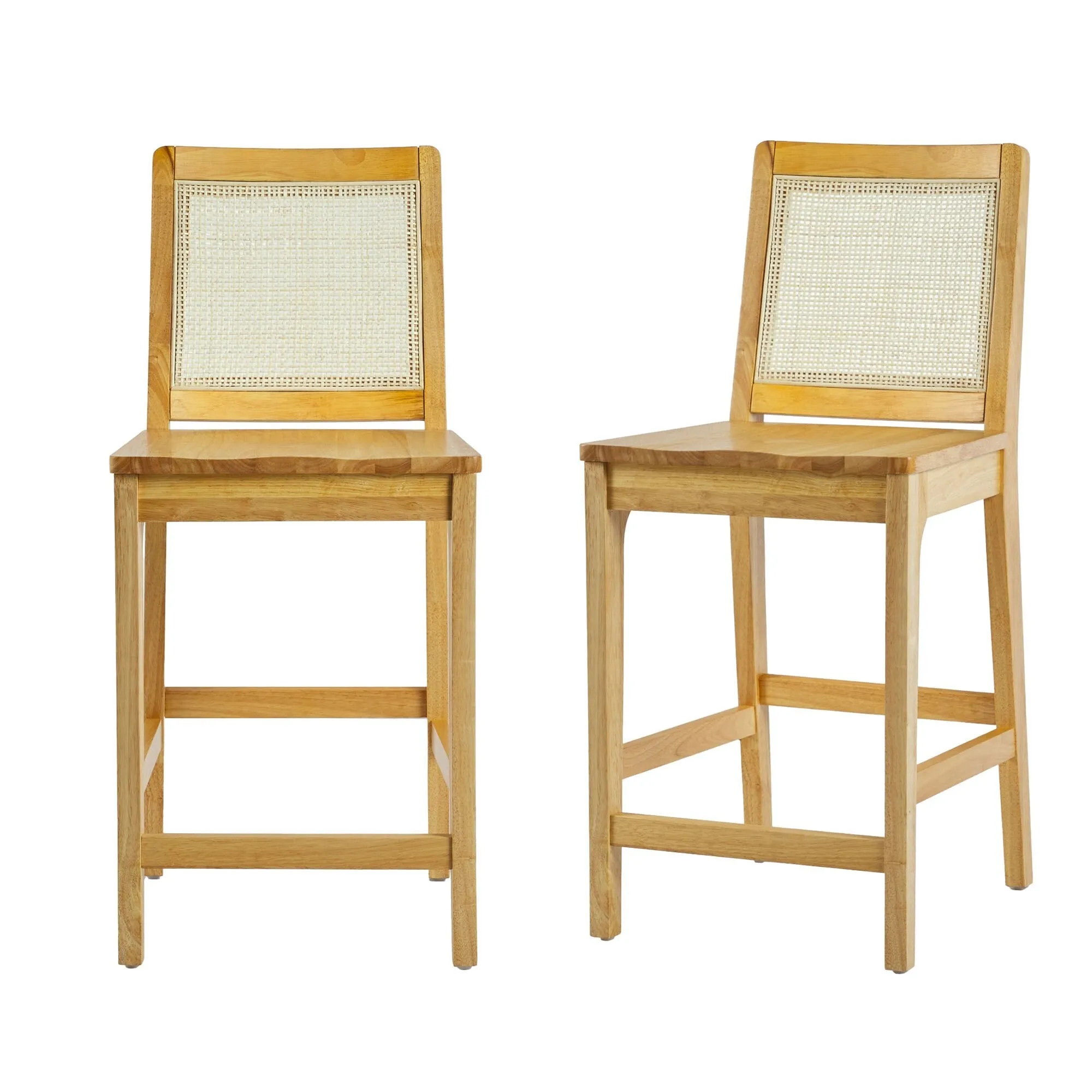 Middlebrook Transitional Counter Stool with Rattan Inset (Set of 2)