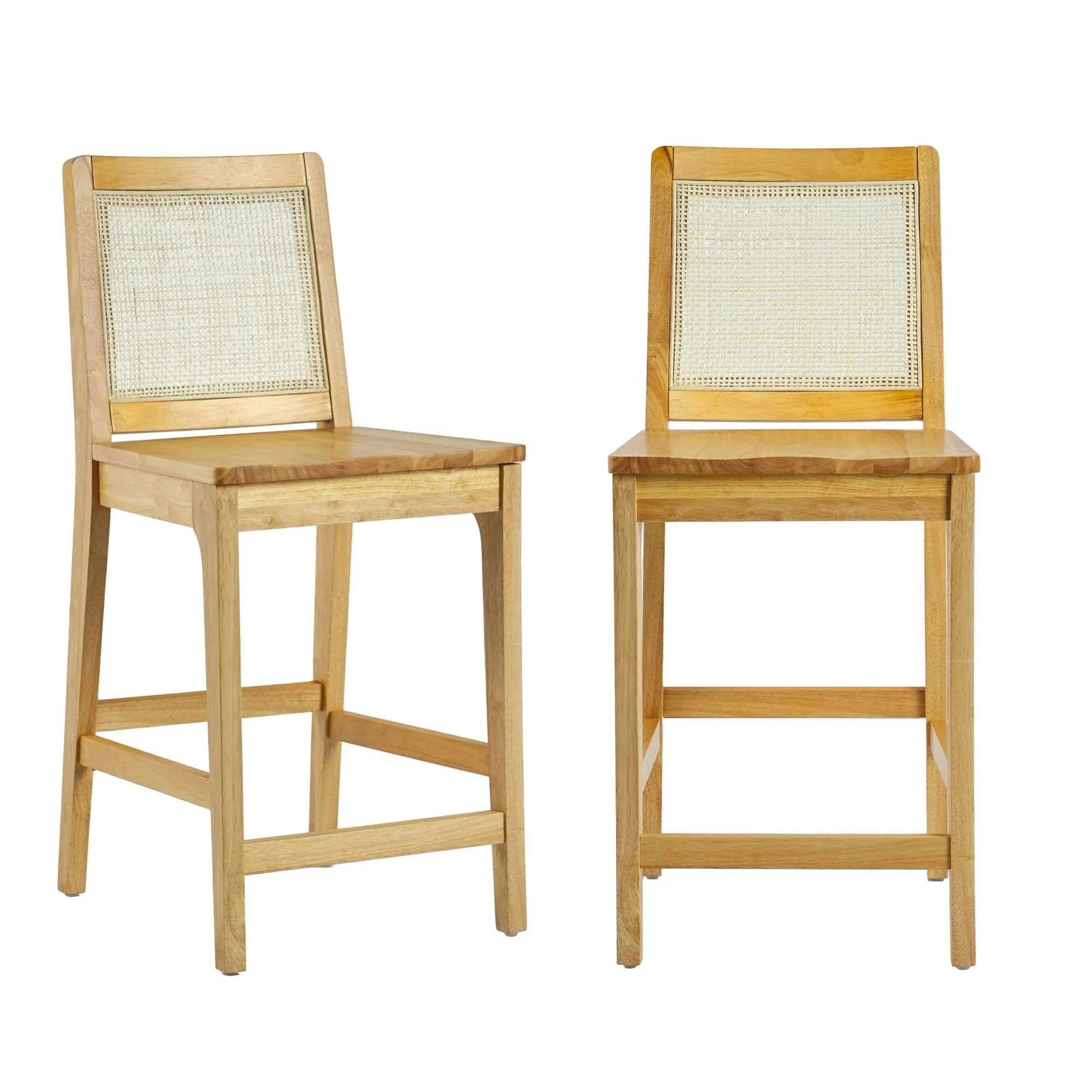 Middlebrook Transitional Counter Stool with Rattan Inset (Set of 2)