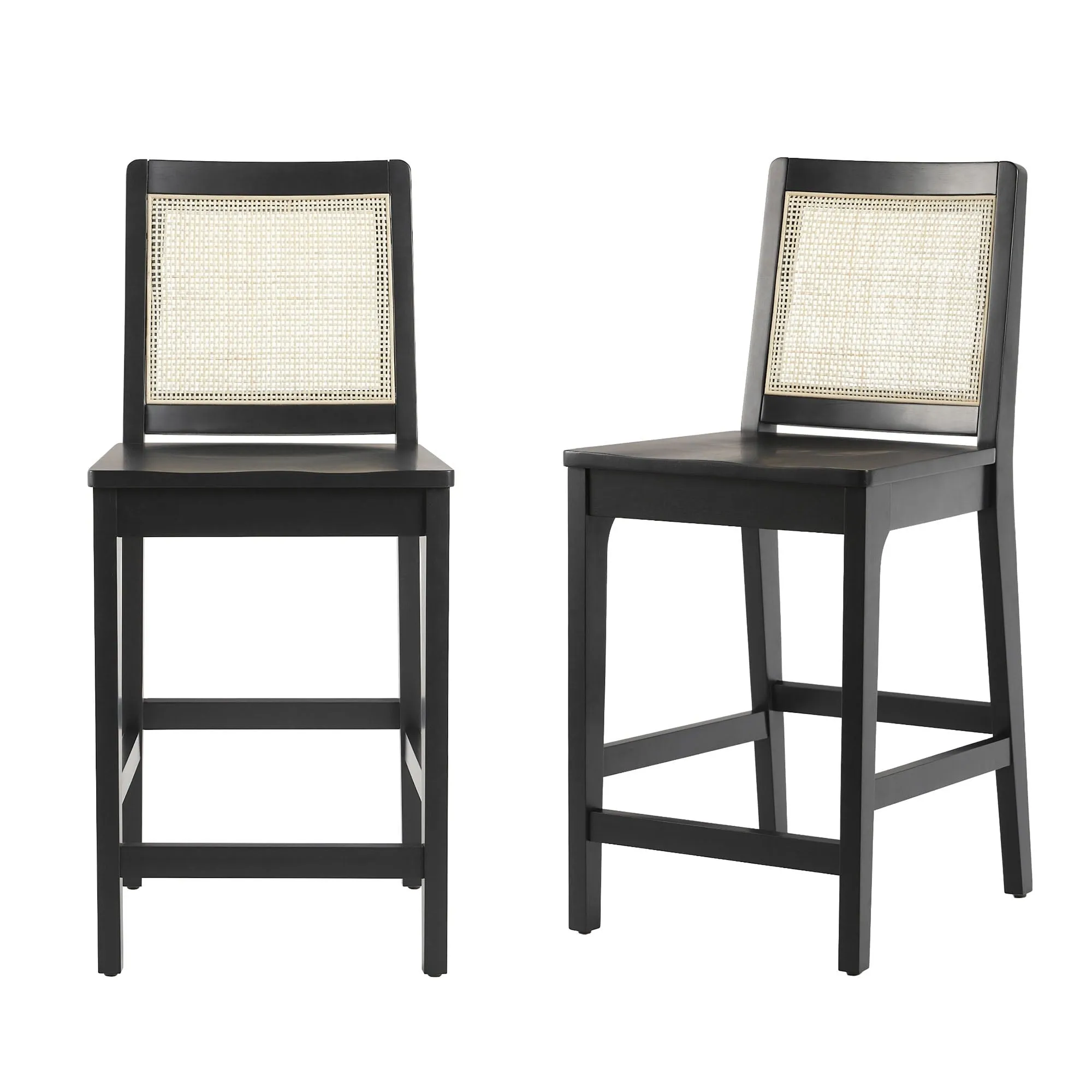 Middlebrook Transitional Counter Stool with Rattan Inset (Set of 2)