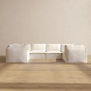 Modular Performance 8-Seater U-Sectional in Mousse | Deluxe Blend