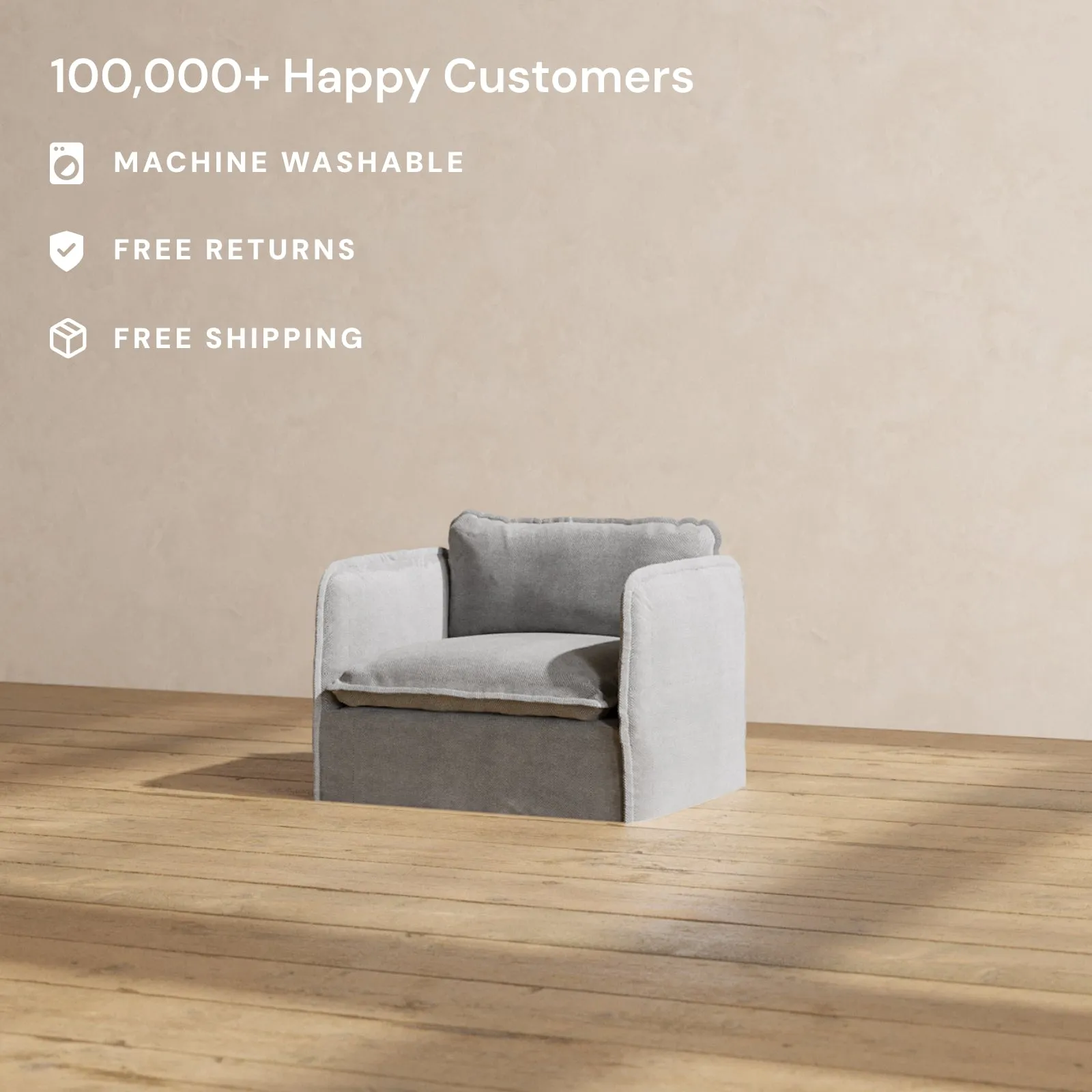 Modular Performance Armchair in Ash | Deluxe Blend