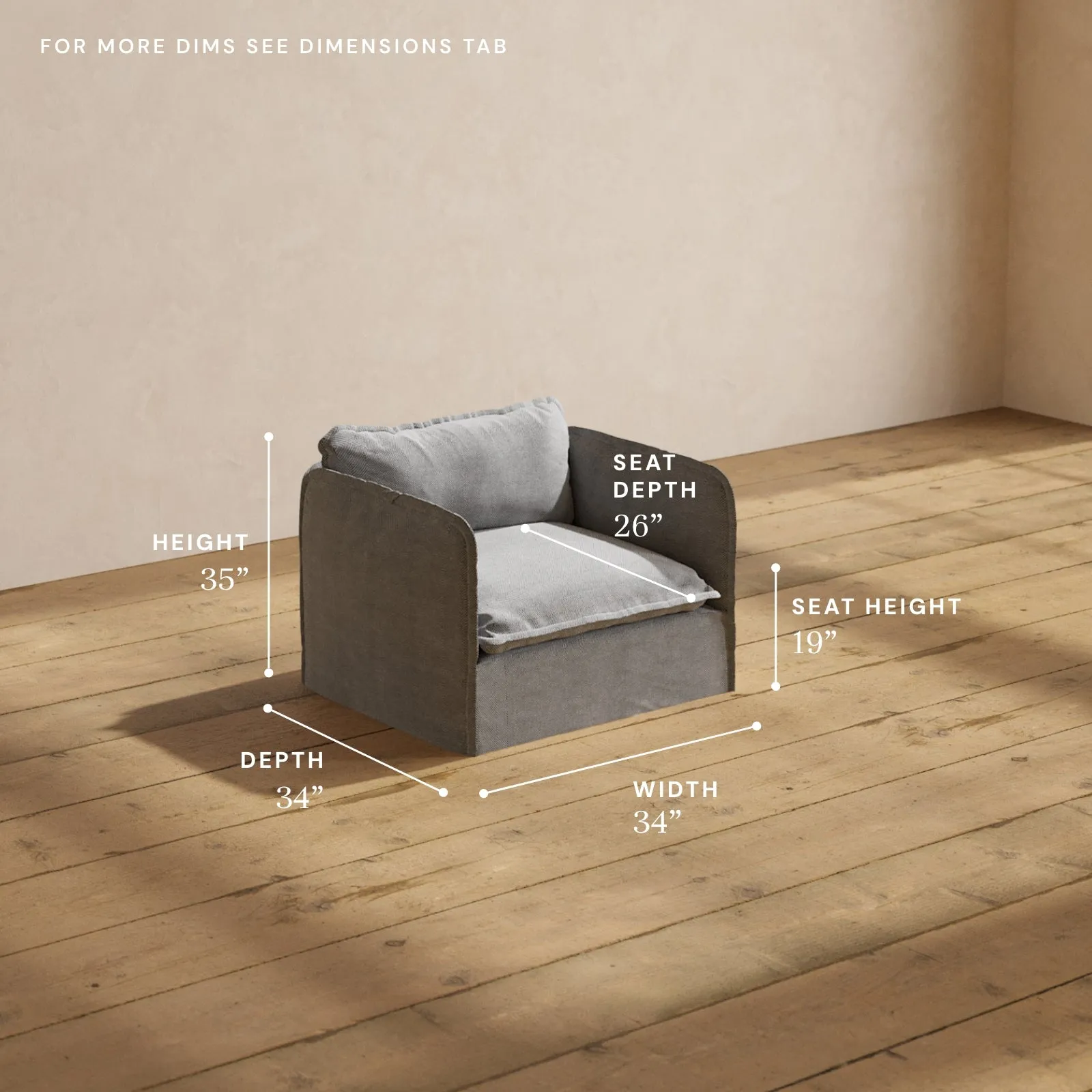 Modular Performance Armchair in Ash | Deluxe Blend