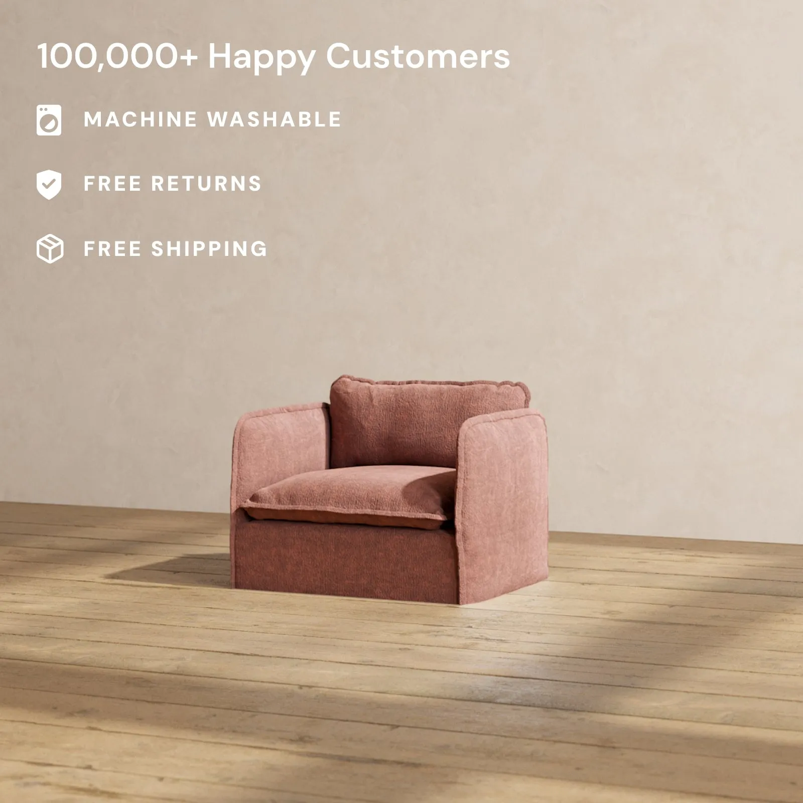 Modular Performance Armchair in Chestnut | Relaxed Blend