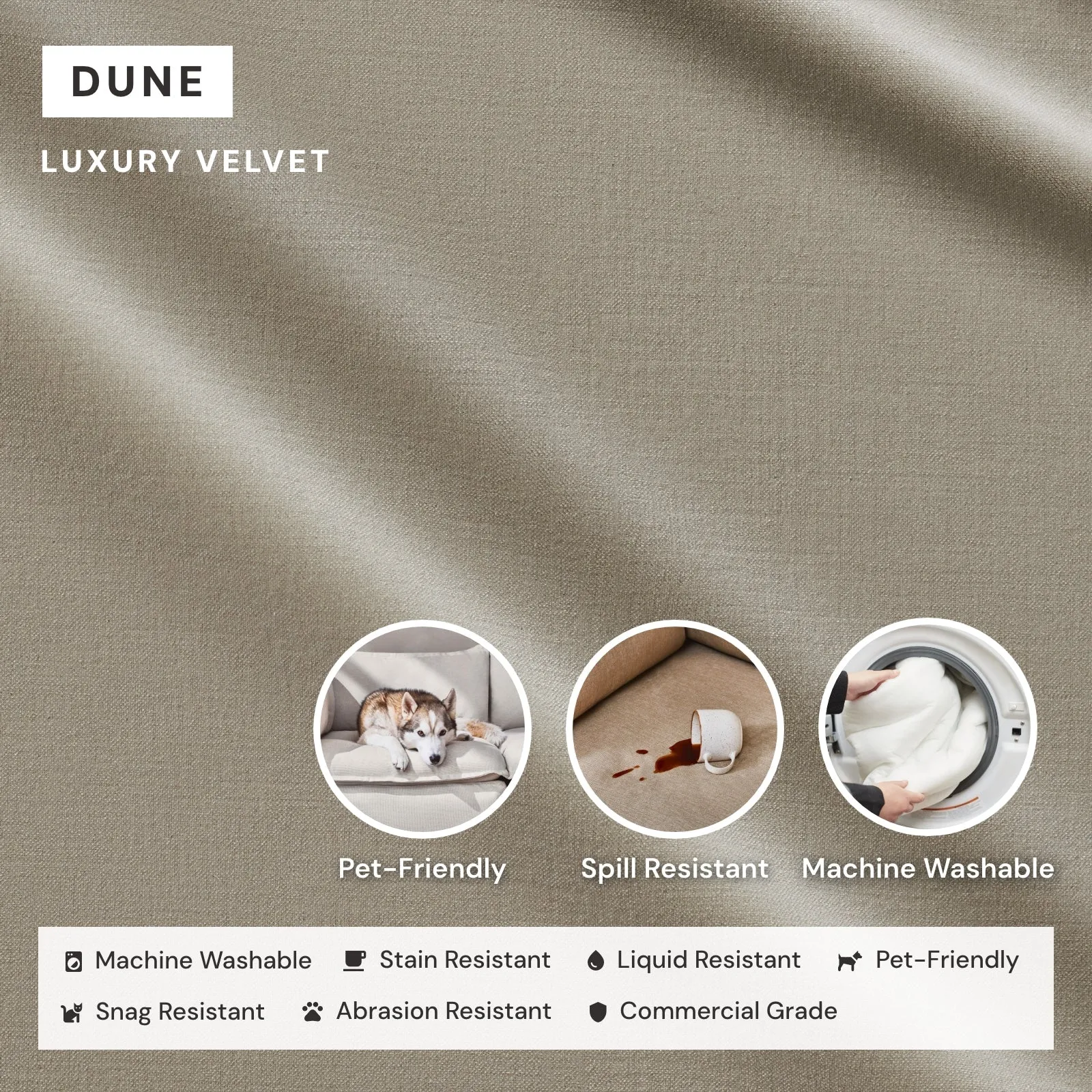Modular Performance Armchair in Dune | Deluxe Blend