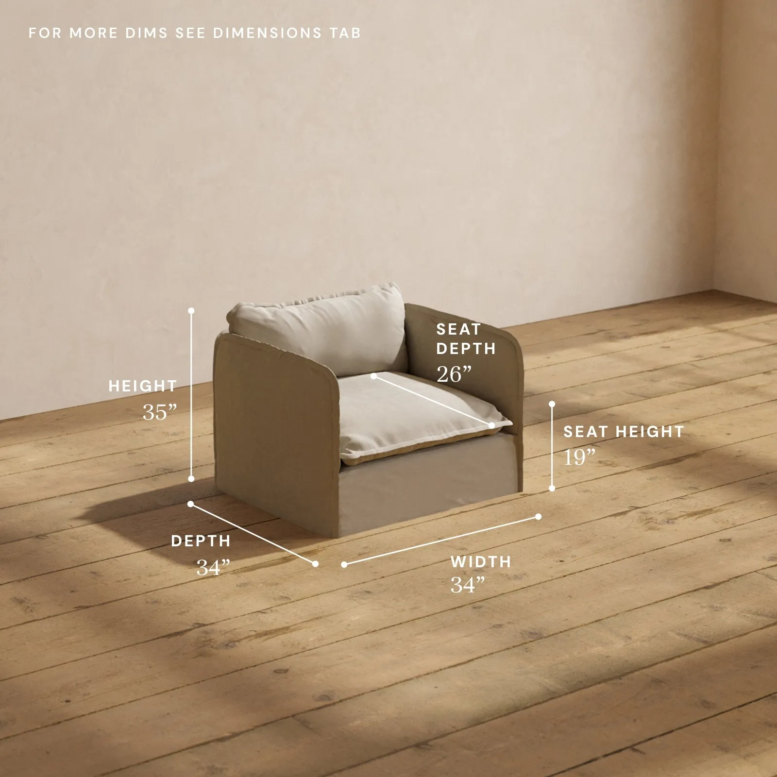 Modular Performance Armchair in Dune | Deluxe Blend