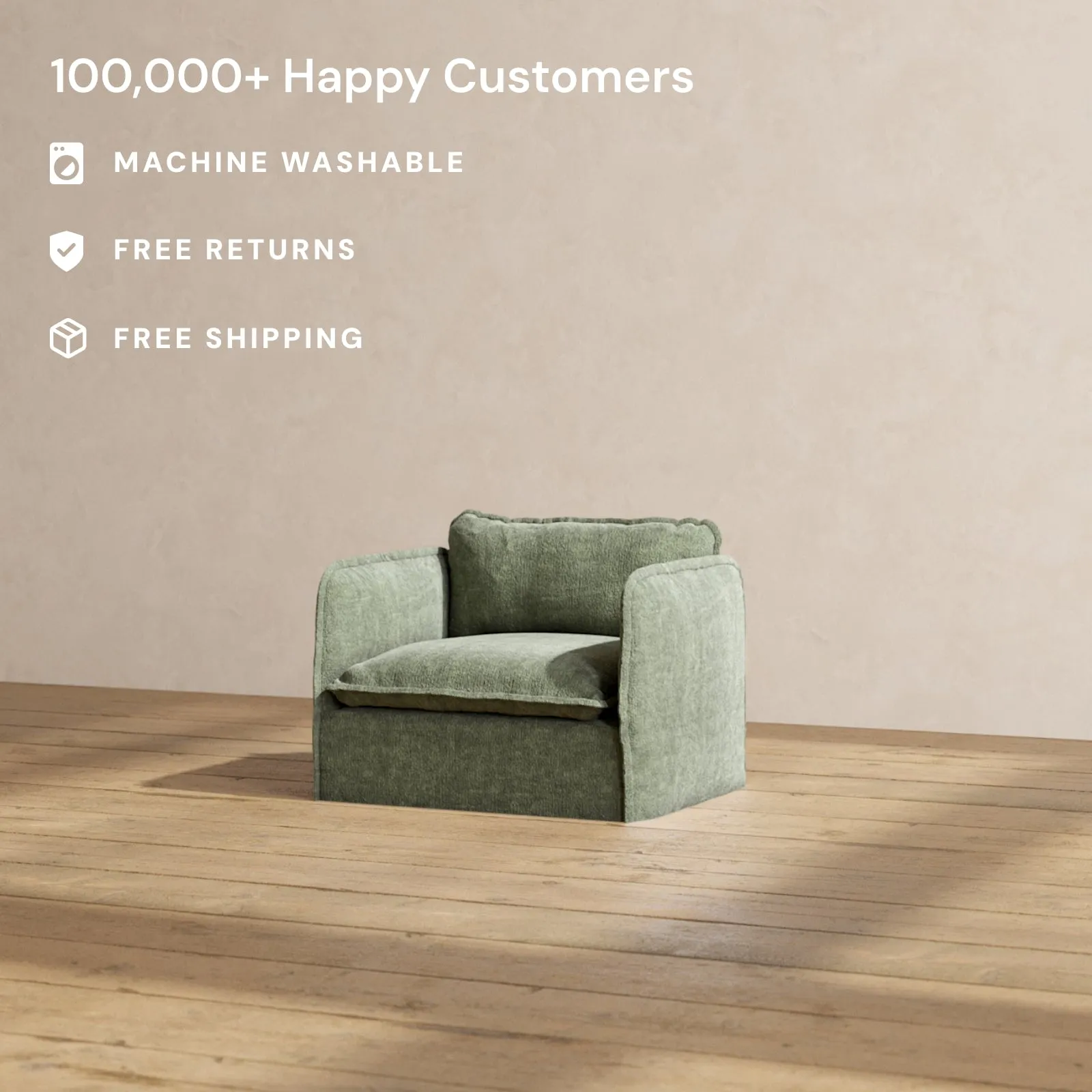 Modular Performance Armchair in Willow | Deluxe Blend