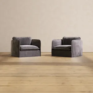 Modular Performance Armchair Set in Cinder | Deluxe Blend