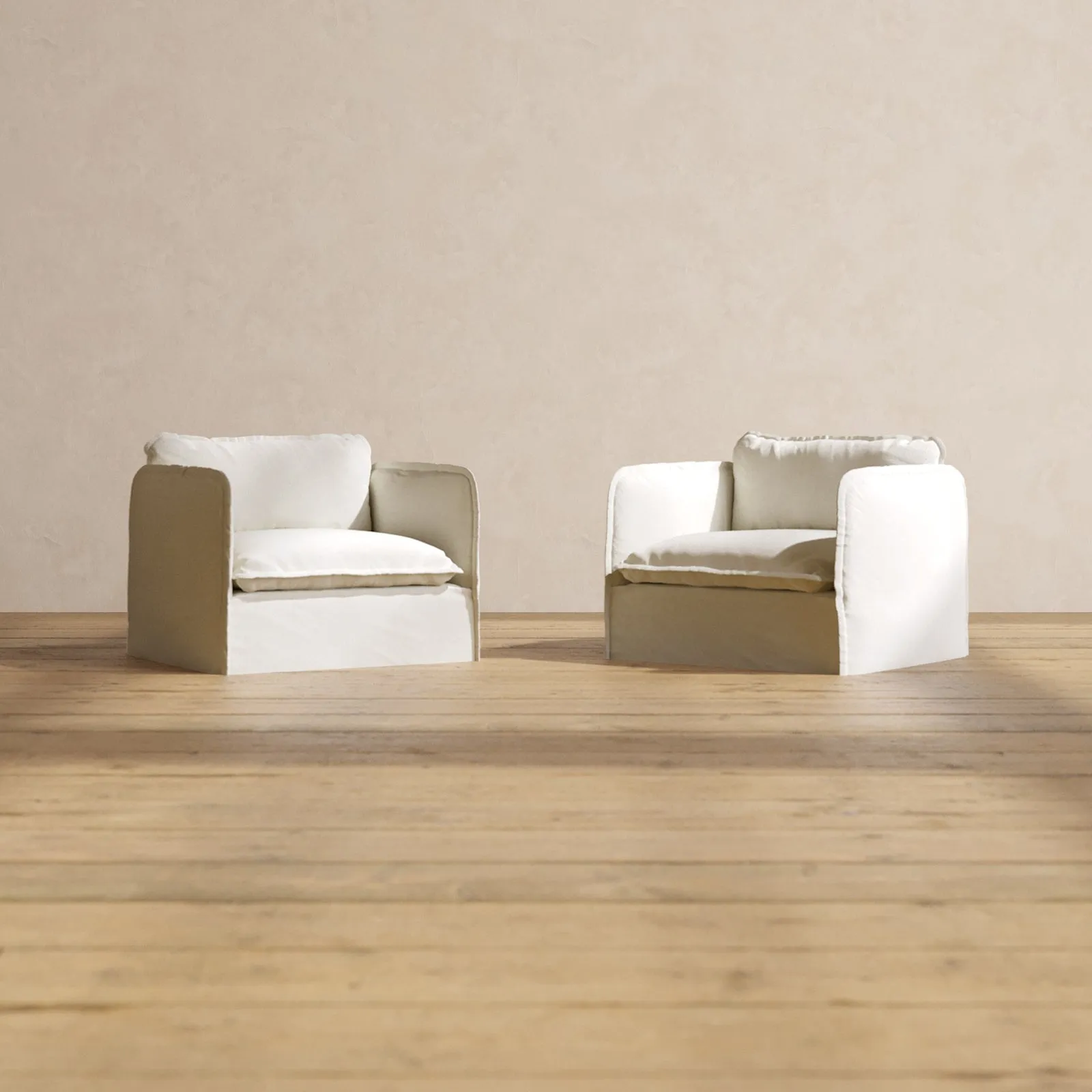 Modular Performance Armchair Set in Eggshell | Deluxe Blend