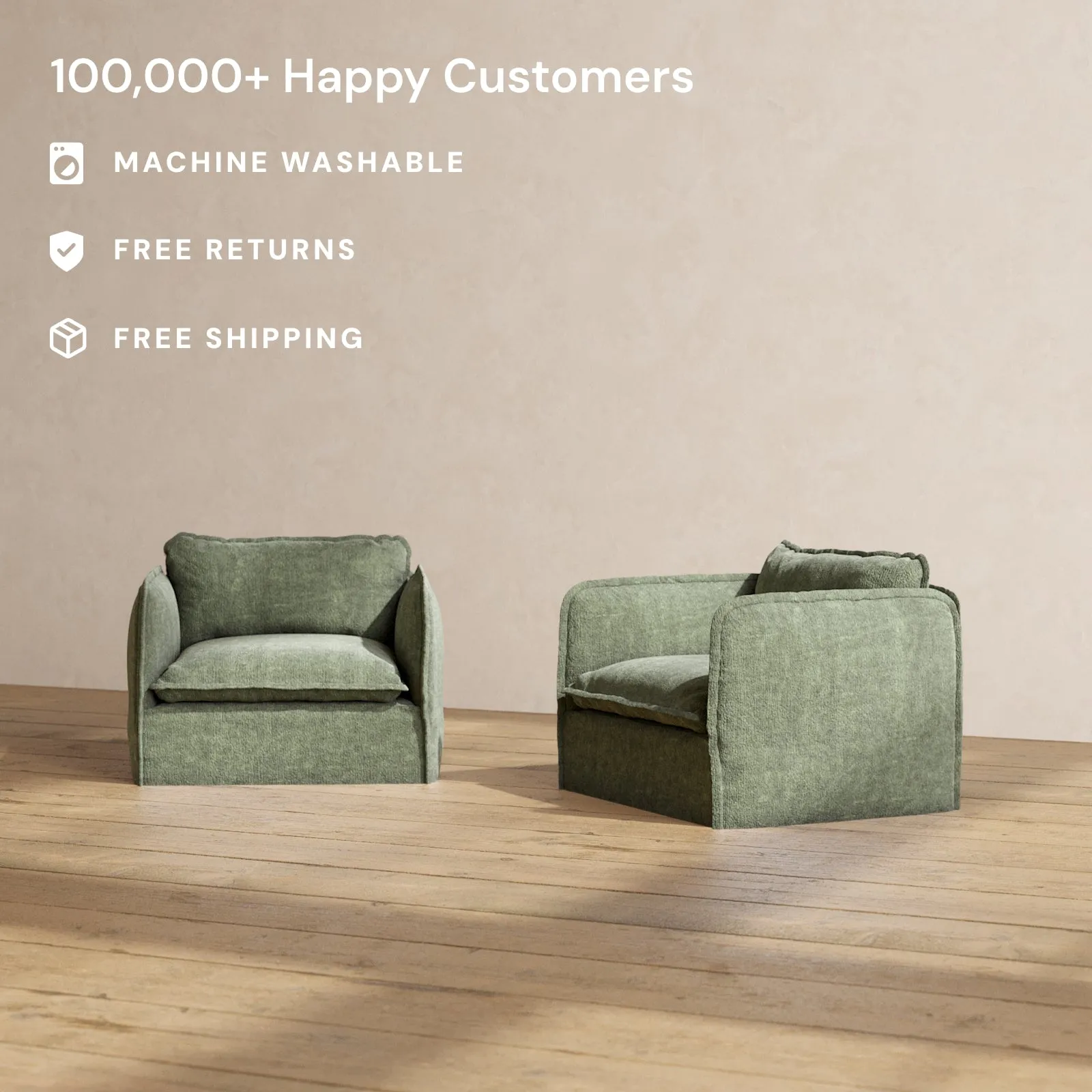 Modular Performance Armchair Set in Willow | Deluxe Blend