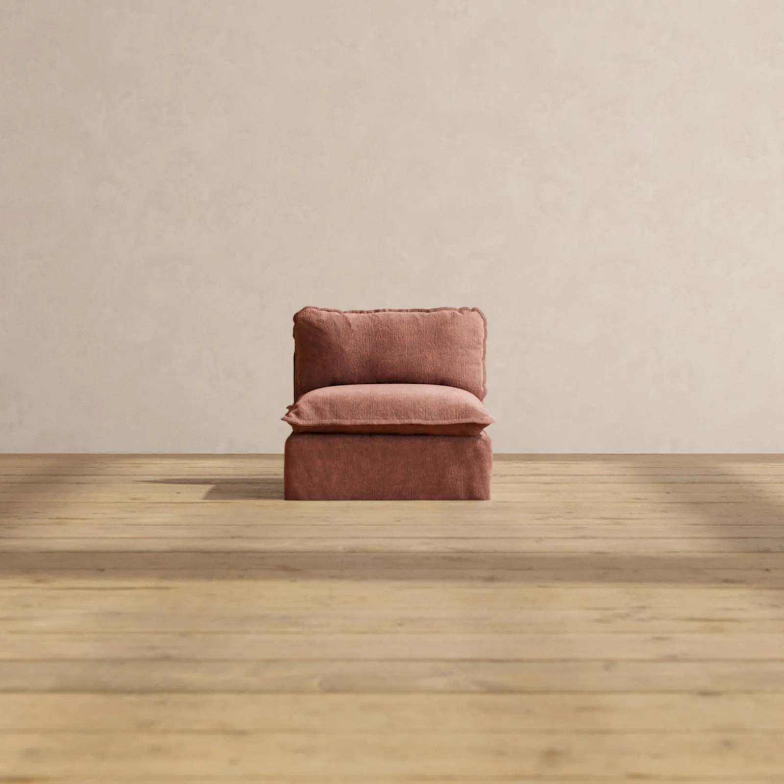 Modular Performance Armless Chair in Chestnut | Relaxed Blend