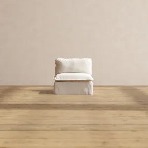 Modular Performance Armless Chair in Flour | Deluxe Blend