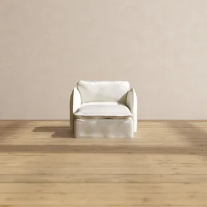 Modular Performance Chaise Armchair in Eggshell | Deluxe Blend