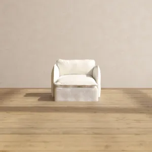 Modular Performance Chaise Armchair in Mousse | Deluxe Blend