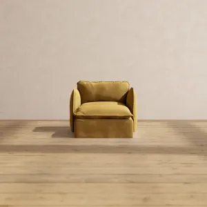 Modular Performance Chaise Armchair in Toffee | Deluxe Blend