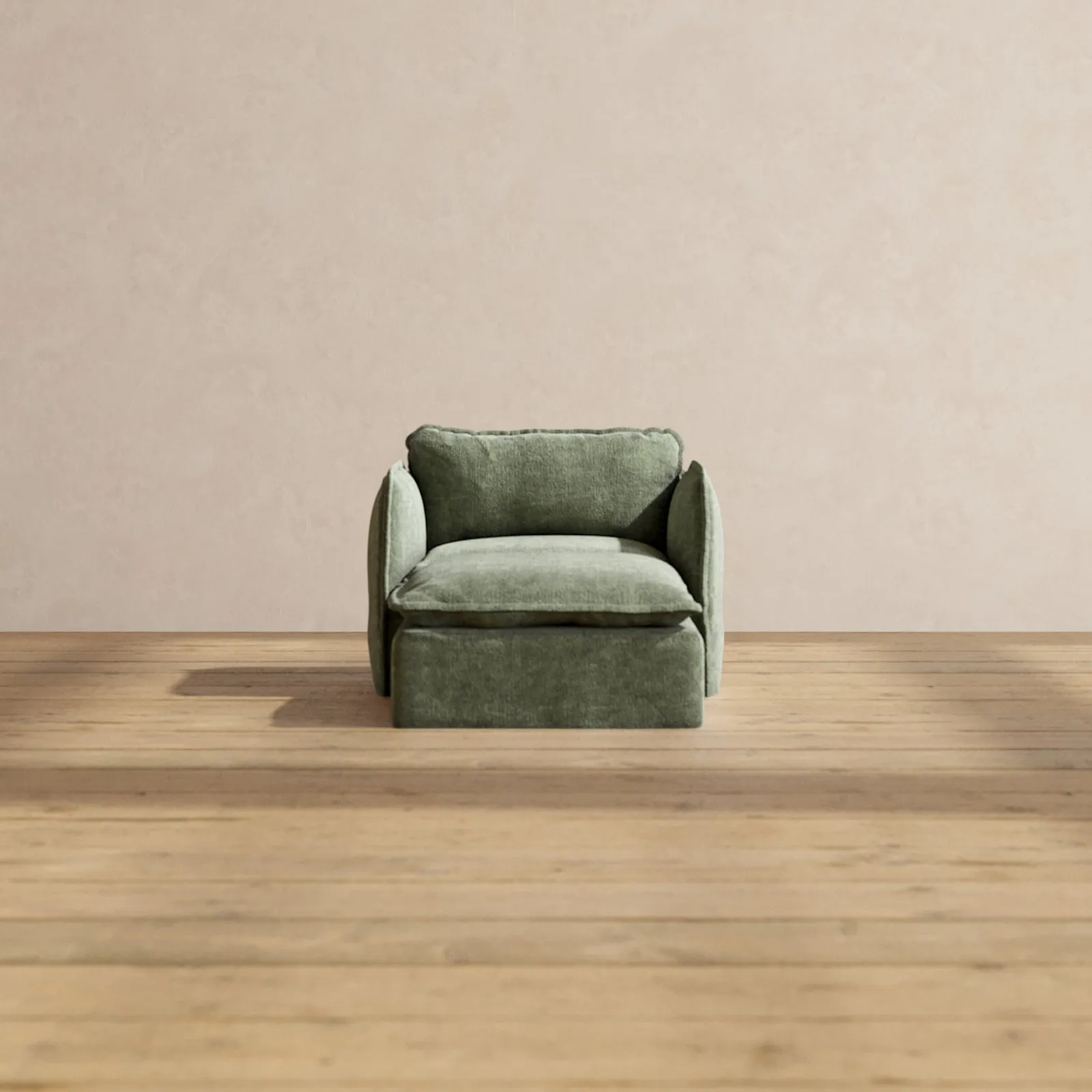 Modular Performance Chaise Armchair in Willow | Relaxed Blend