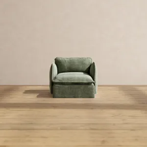 Modular Performance Chaise Armchair in Willow | Relaxed Blend