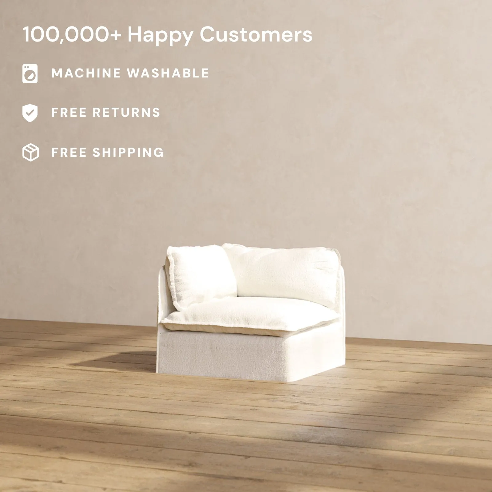 Modular Performance Corner Chair in Mousse | Deluxe Blend